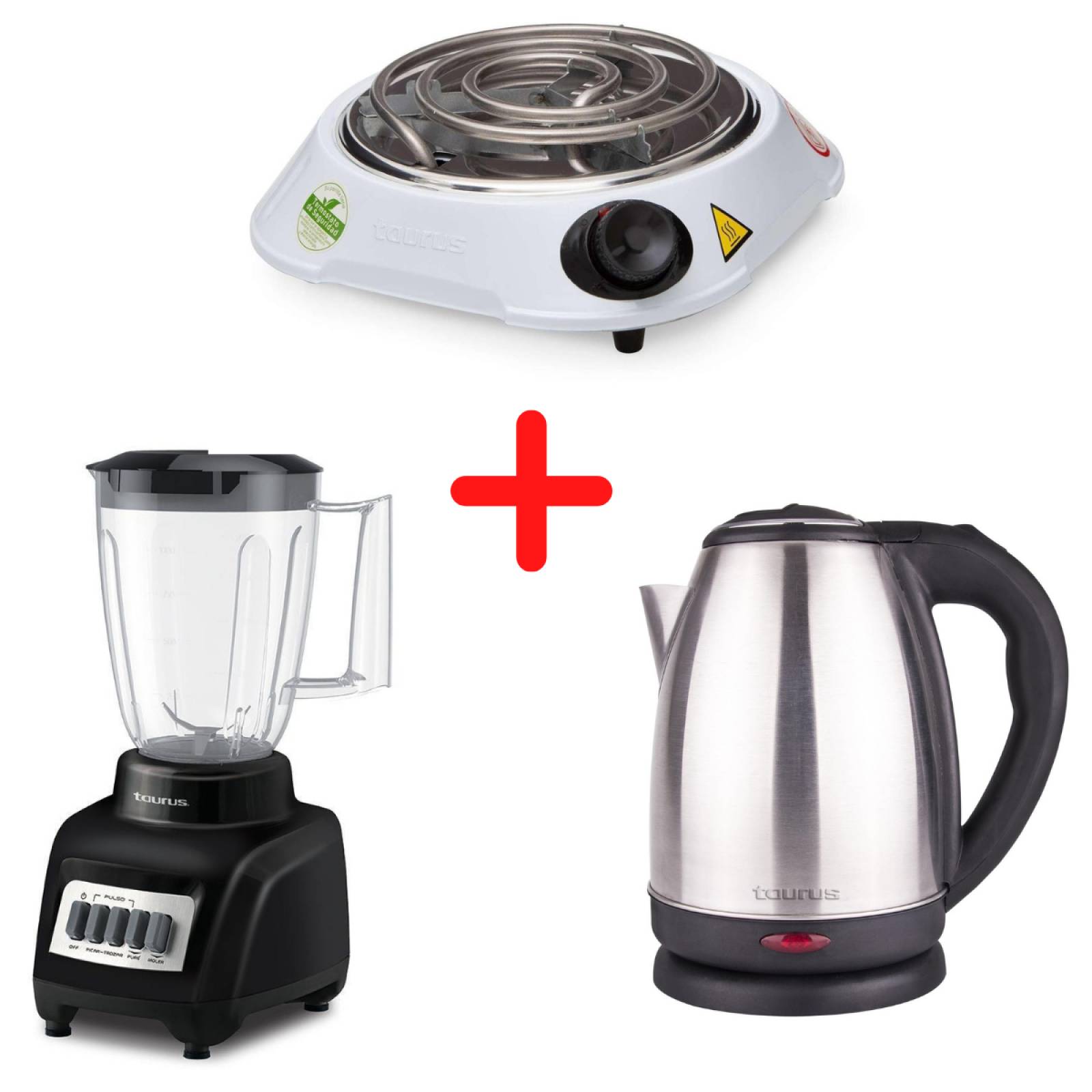 Combo Hervidor Agua + Parrilla Electrica + Licuadora