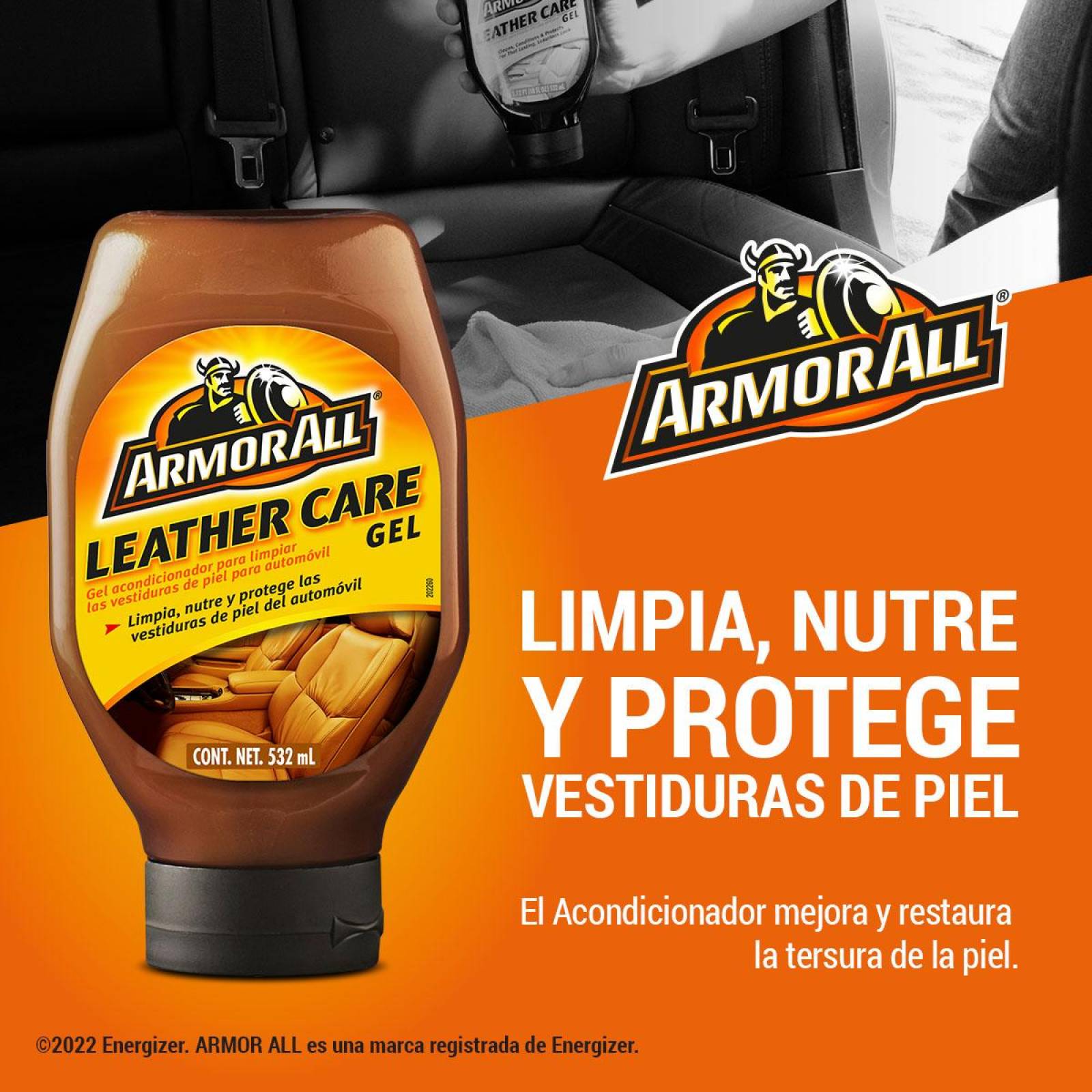Gel Acondicionador Armor All Limpia Nutre Protege Piel Cuero
