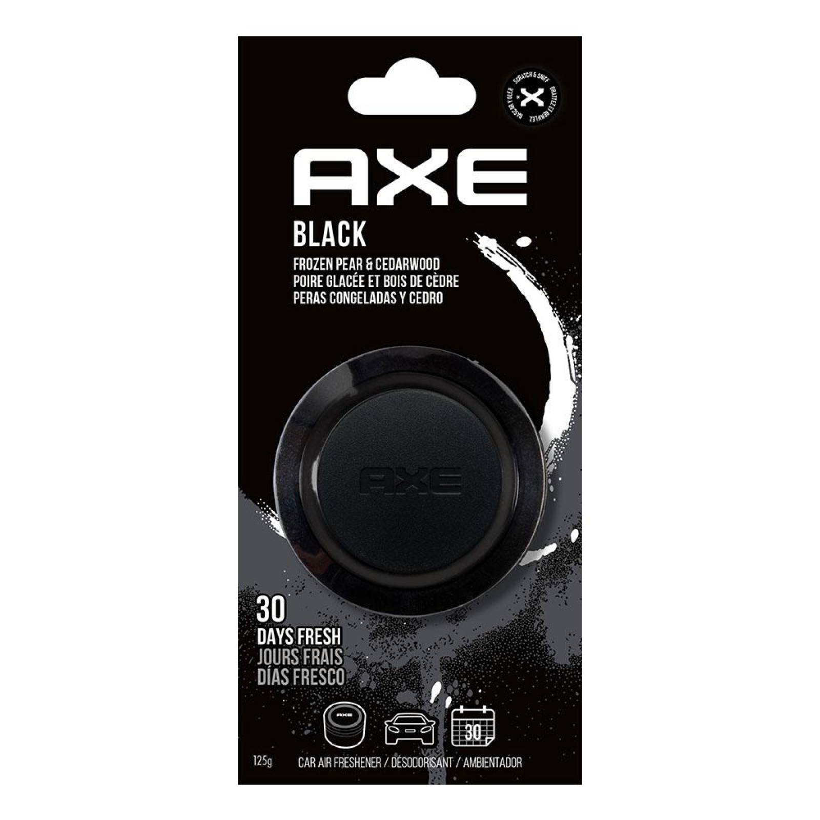 Aromatizante Coche Gel Axe Lata Aroma Black Pera Y Cedro 