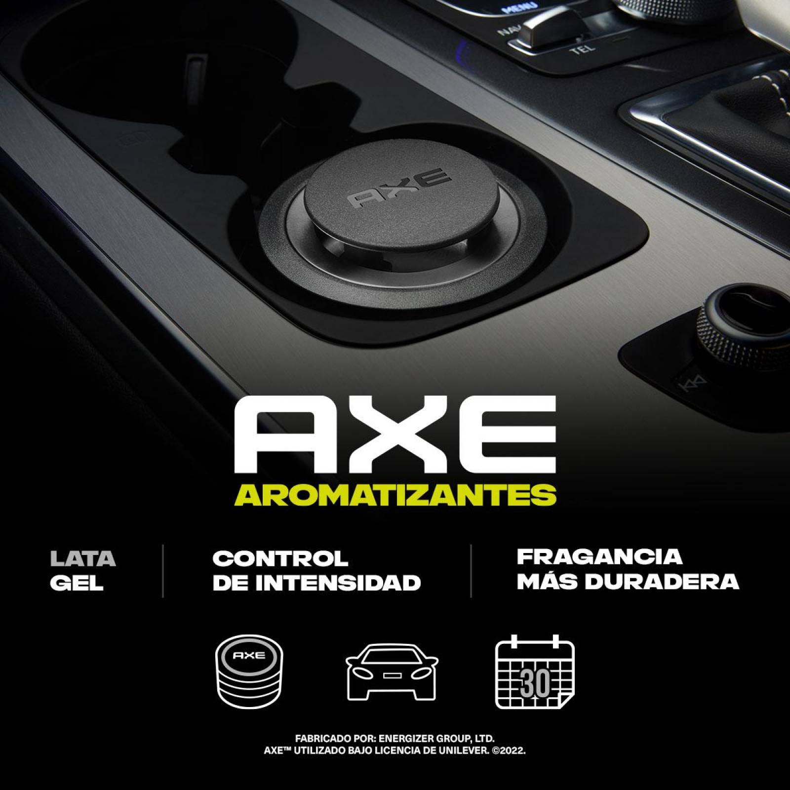 Aromatizante Coche Gel Axe Lata Aroma Black Pera Y Cedro 