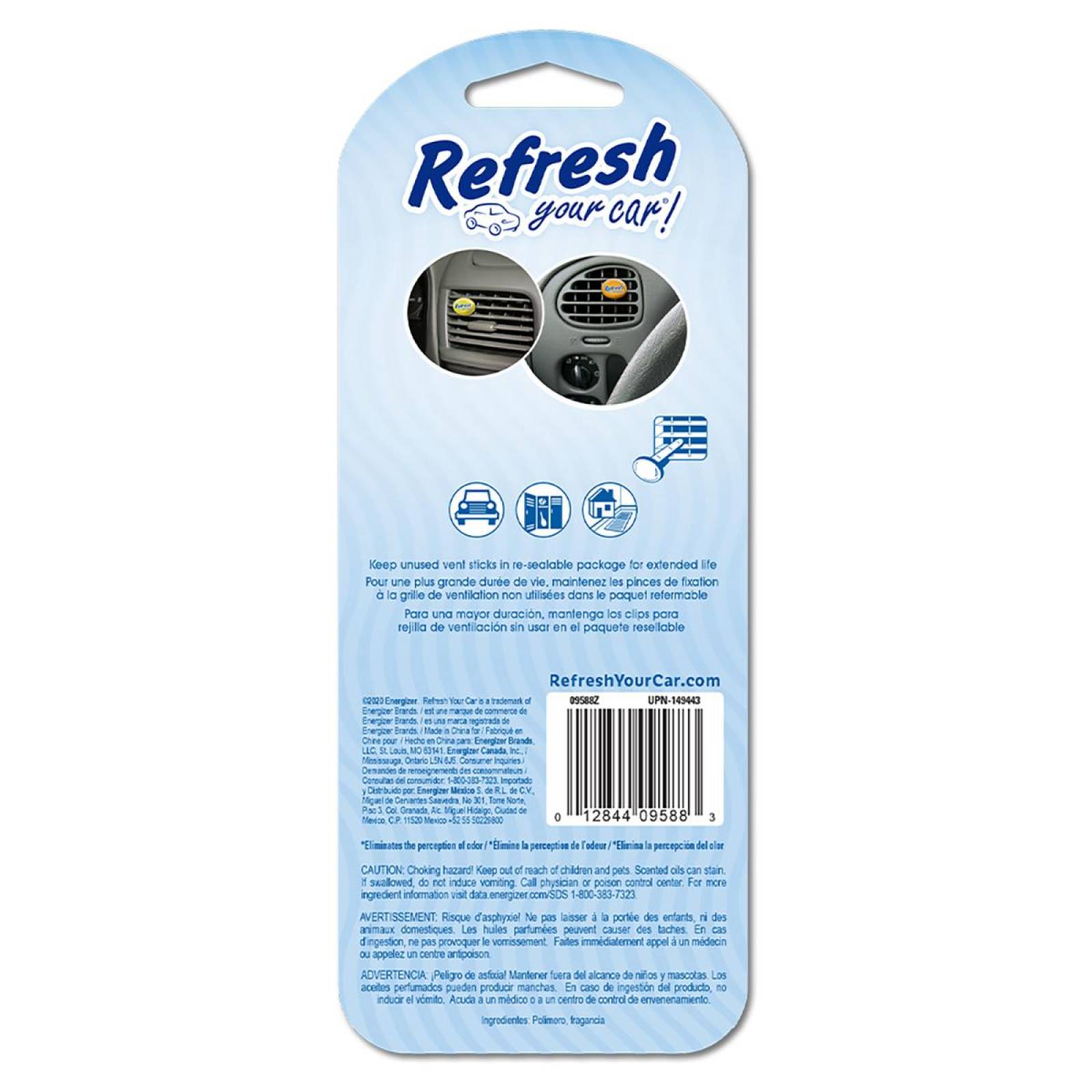 Aromatizante Refresh Aroma Carro Nuevo Coche Elimina Olores