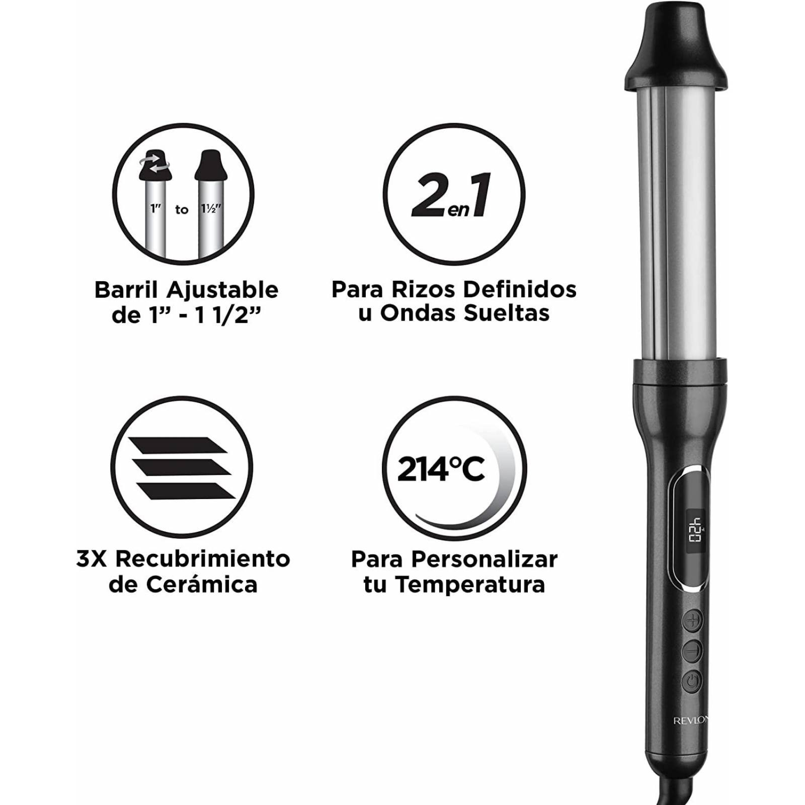 Tenaza Rizadora Revlon Rvir1183 Ceramica 1 A 1/2 Pul 