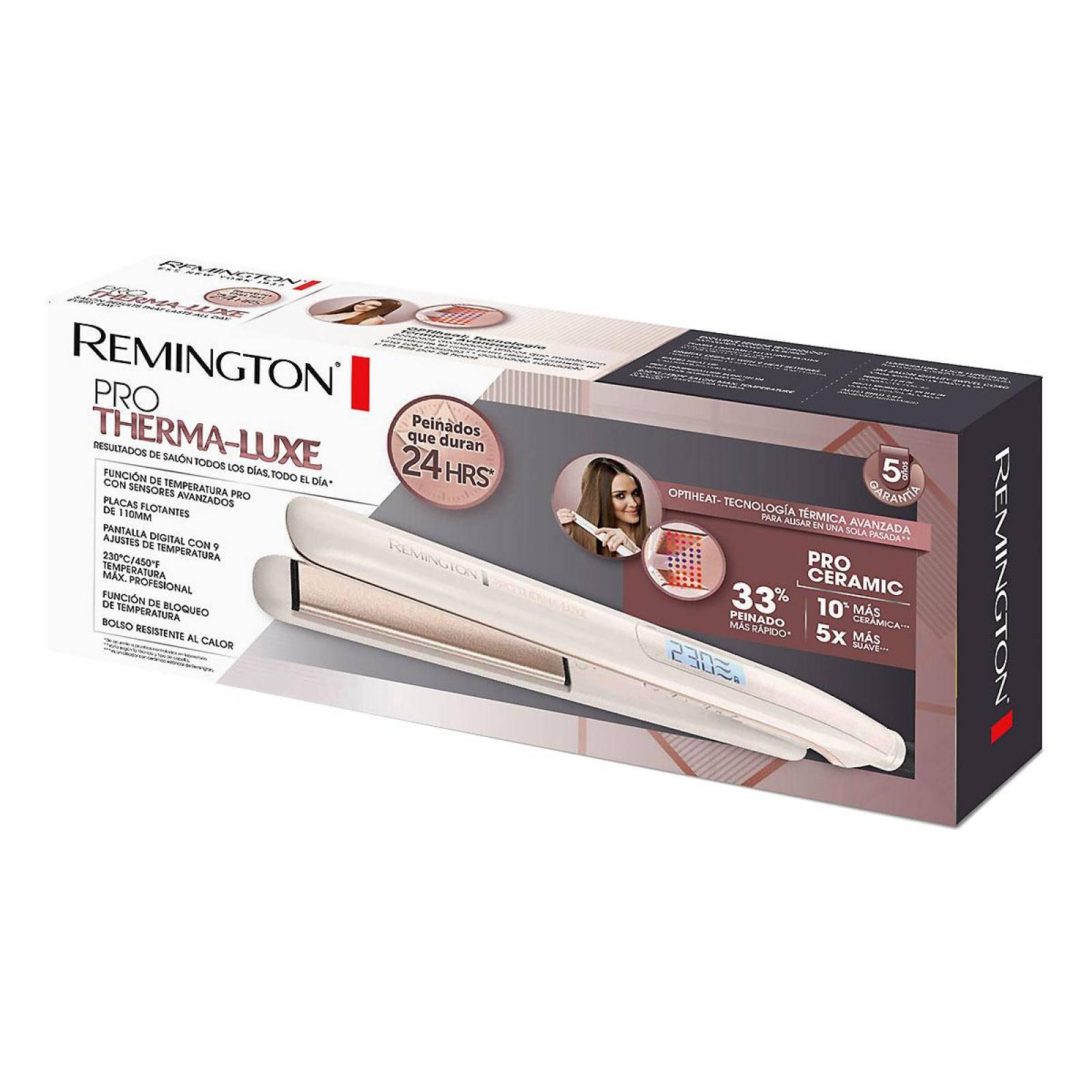 Plancha Cabello Alaciadora Remington Pro Cerámica S9100 