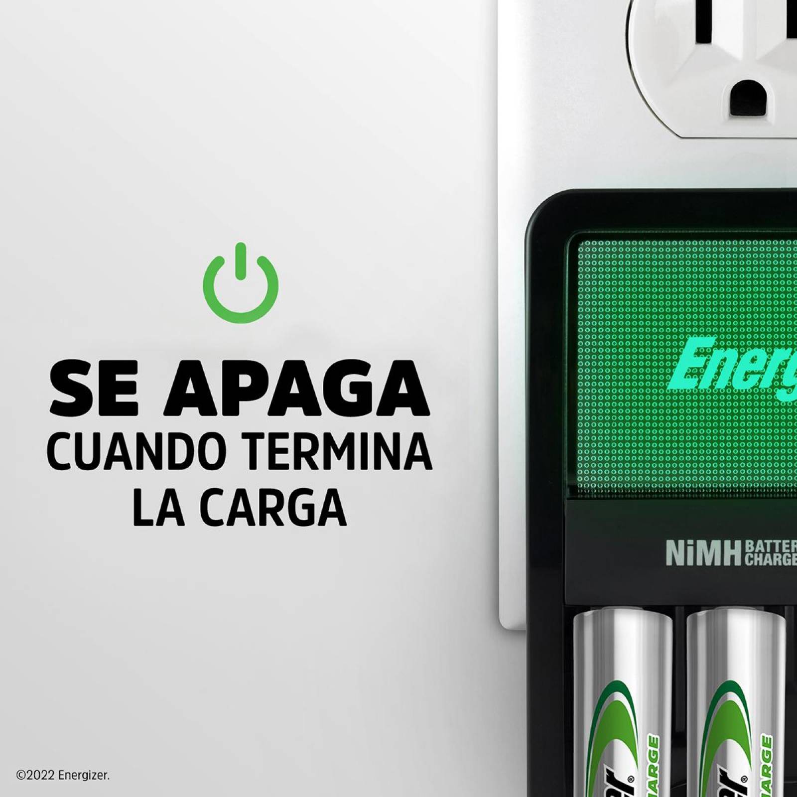 Cargador De Pilas Energizer Mini + 4 Pilas Recargables Aa