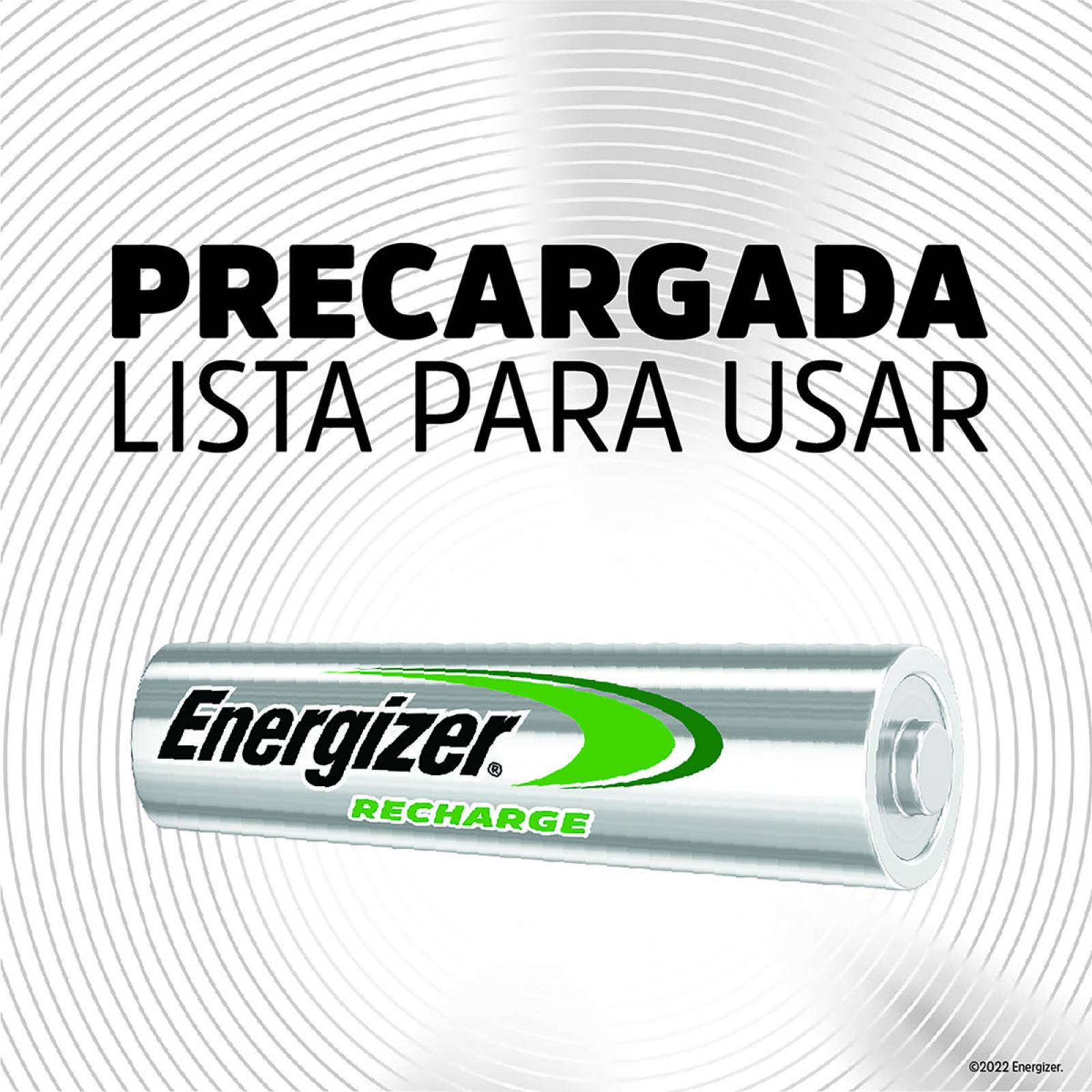 Pilas Recargables Energizer Aa 2 Unidades + Aaa 2 Unidades