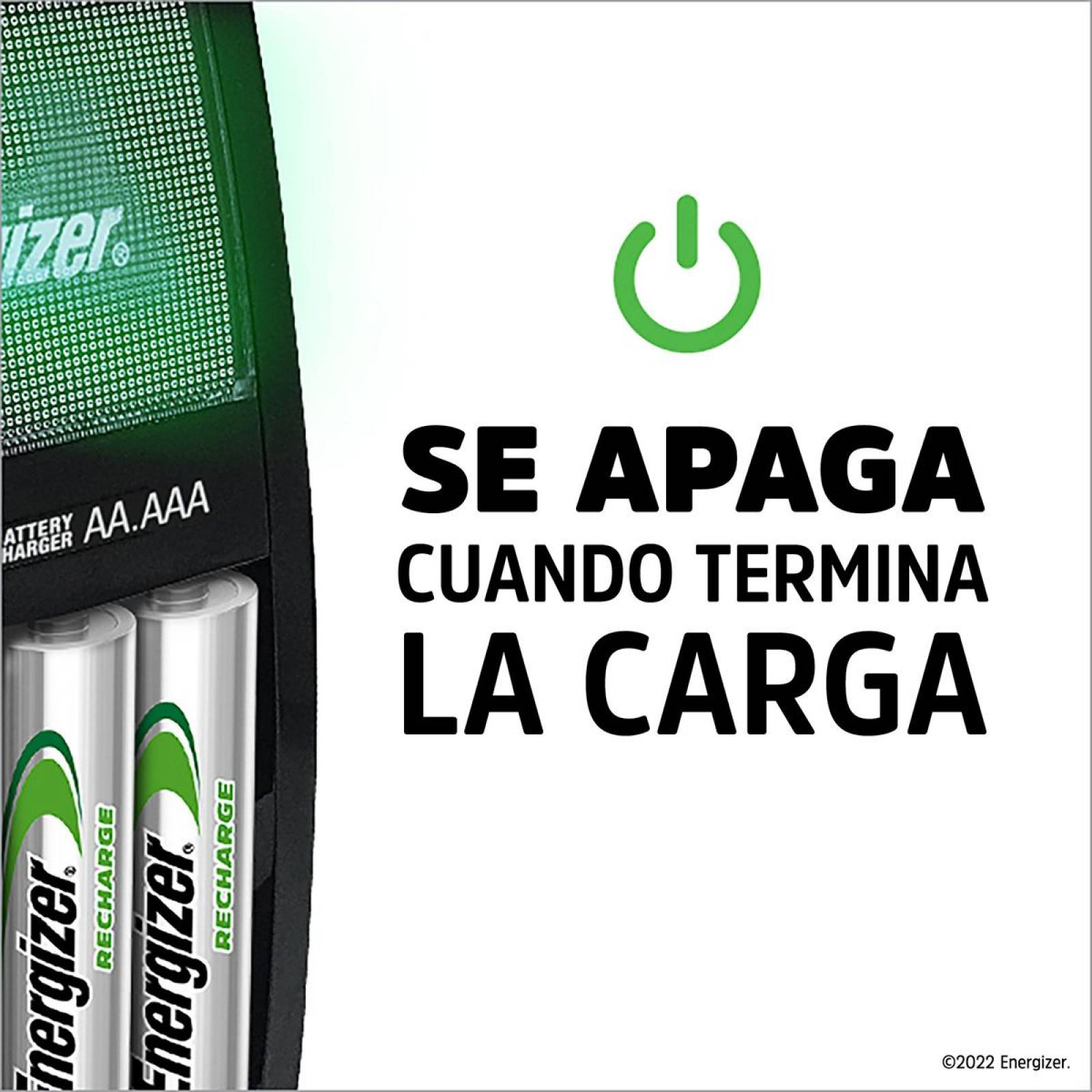 Cargador De Pilas Energizer Maxi + 2 Pilas Recargables Aa