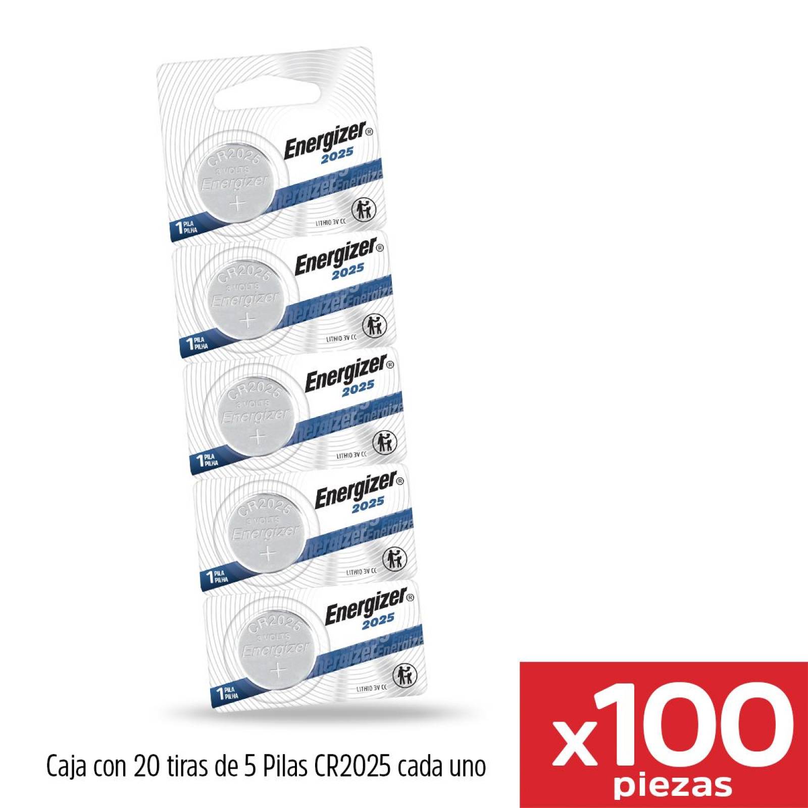 100 Pilas Energizer De Botón 2025 Litio Tira Con 5