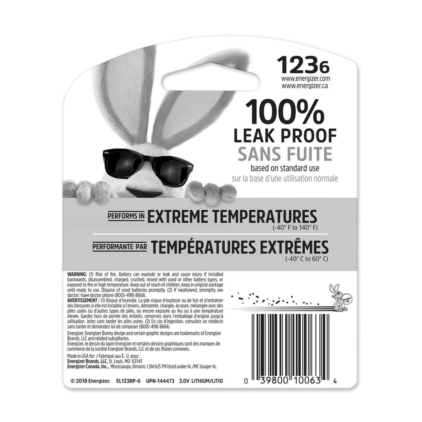 Pila Energizer Cr123 3 Volts Cr123a Cr-123 Cr123a El-123a 16340 