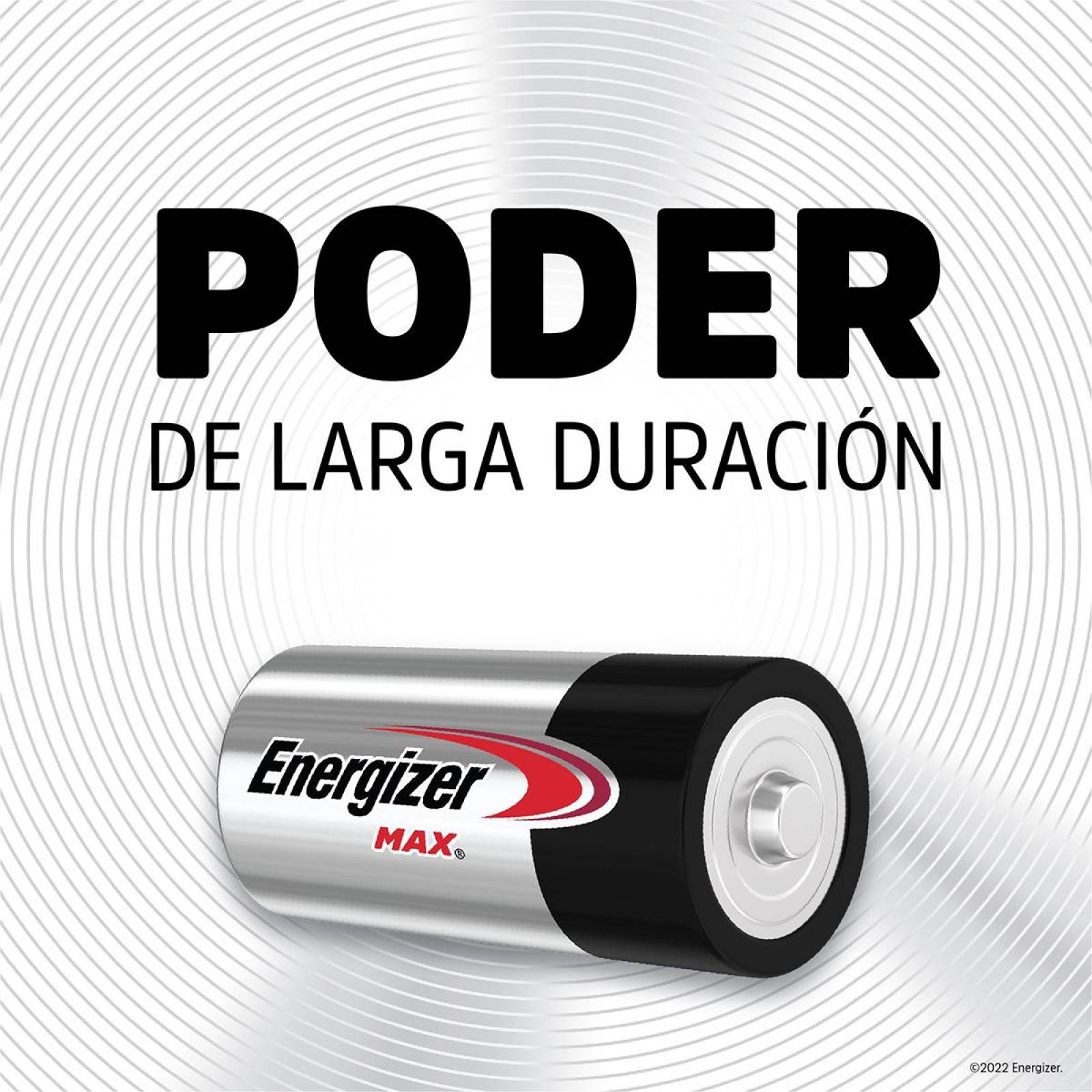 Pila Energizer Max Alcalina D Con 2 Piezas Grande 