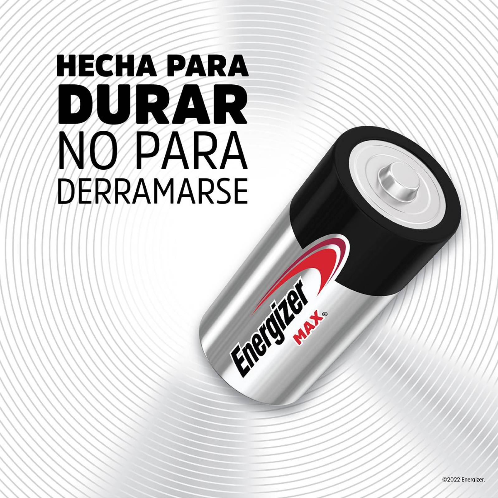 Pila Energizer Max Alcalina D Con 2 Piezas Grande 