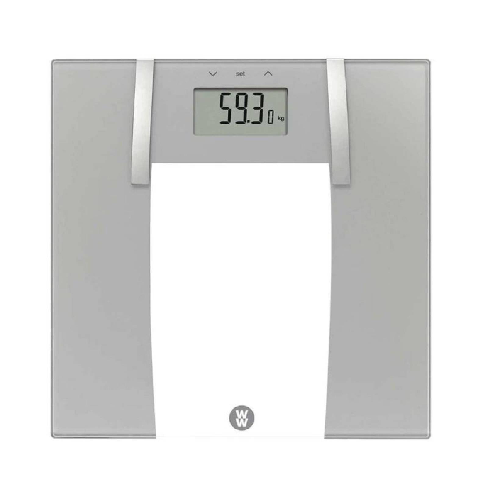 Báscula de baño, báscula de grasa corporal para el hogar, báscula de pesaje  LCD para hombres y mujeres, monitoreo de peso en el hogar (blanco)
