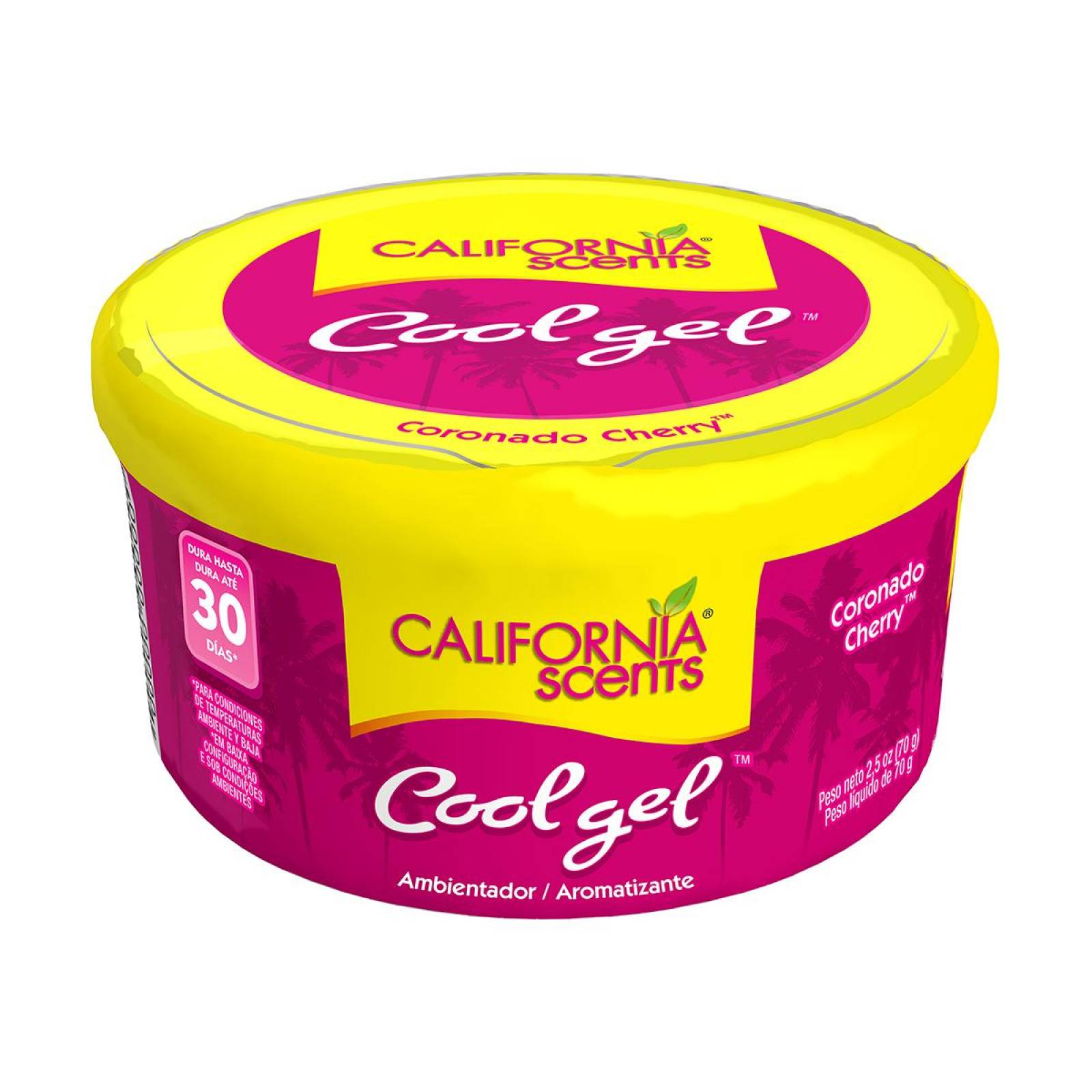 12 Aromatizante Gel Coche California Scents Cherry 2.5oz 