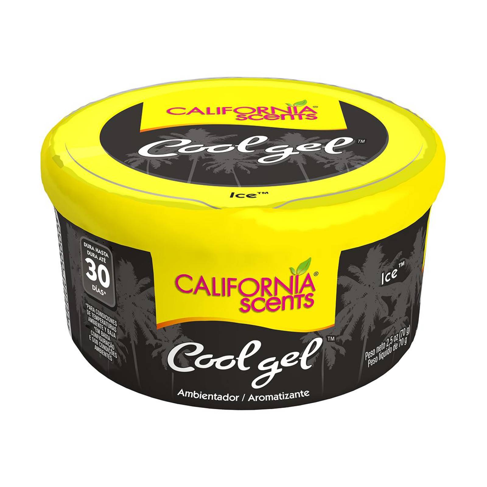 12 Aromatizante Gel Coche California Scents Ice 2.5oz 