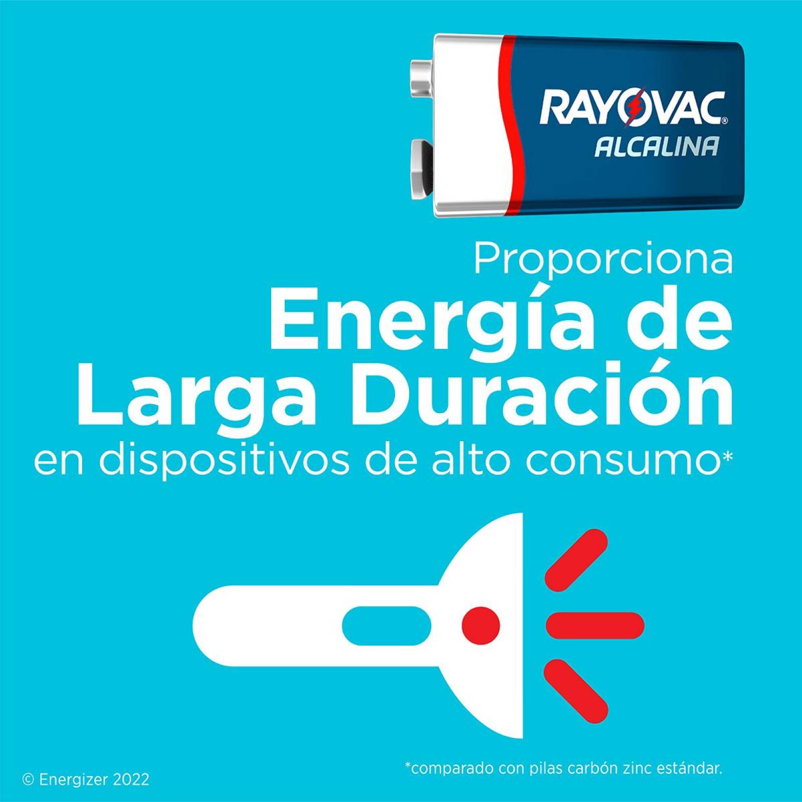 Pila Rayovac Alcalina 9v Rectangular Blister Con 1 