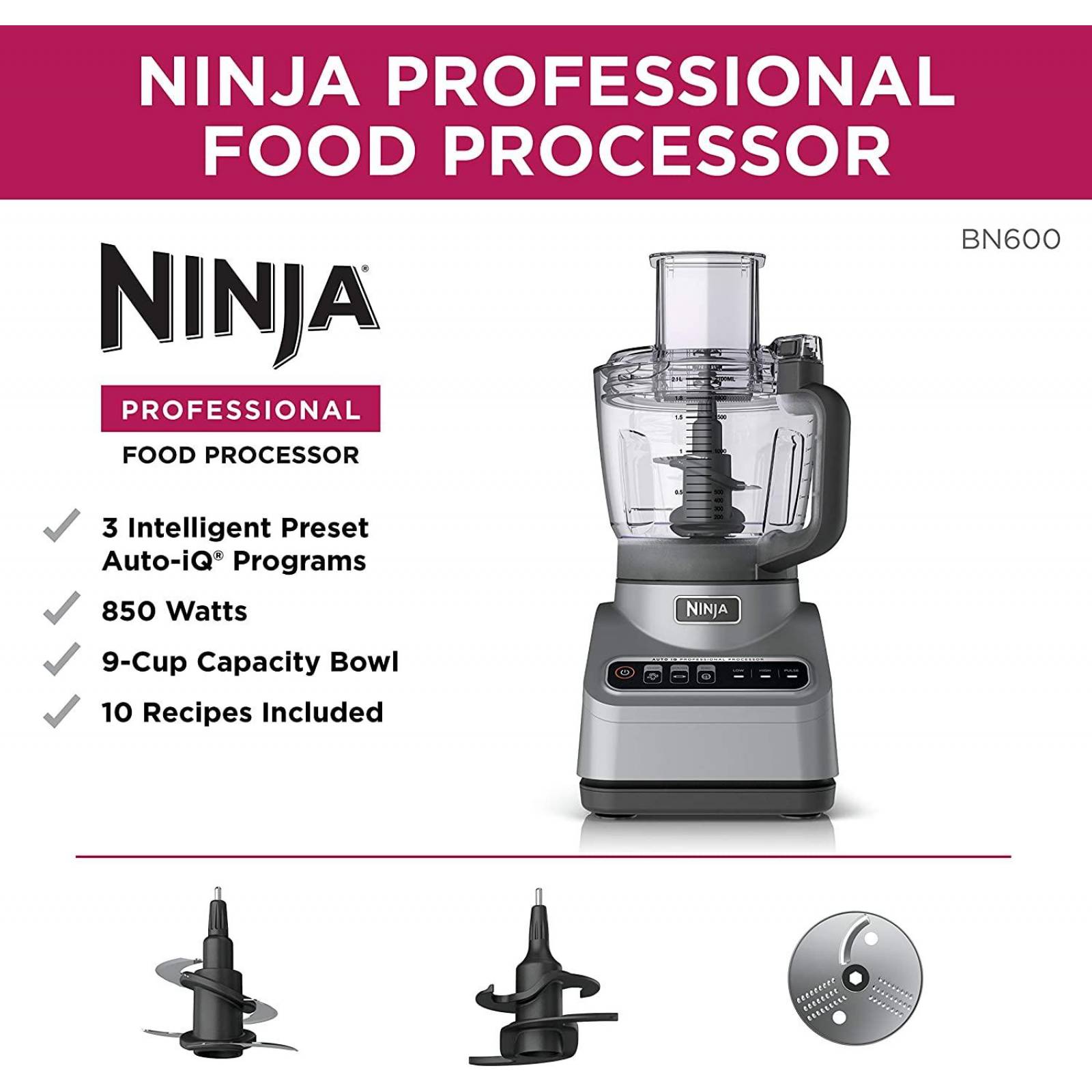 Procesador De Alimentos Ninja Bn600 3 Vel Auto Iq 2.1 Lt 