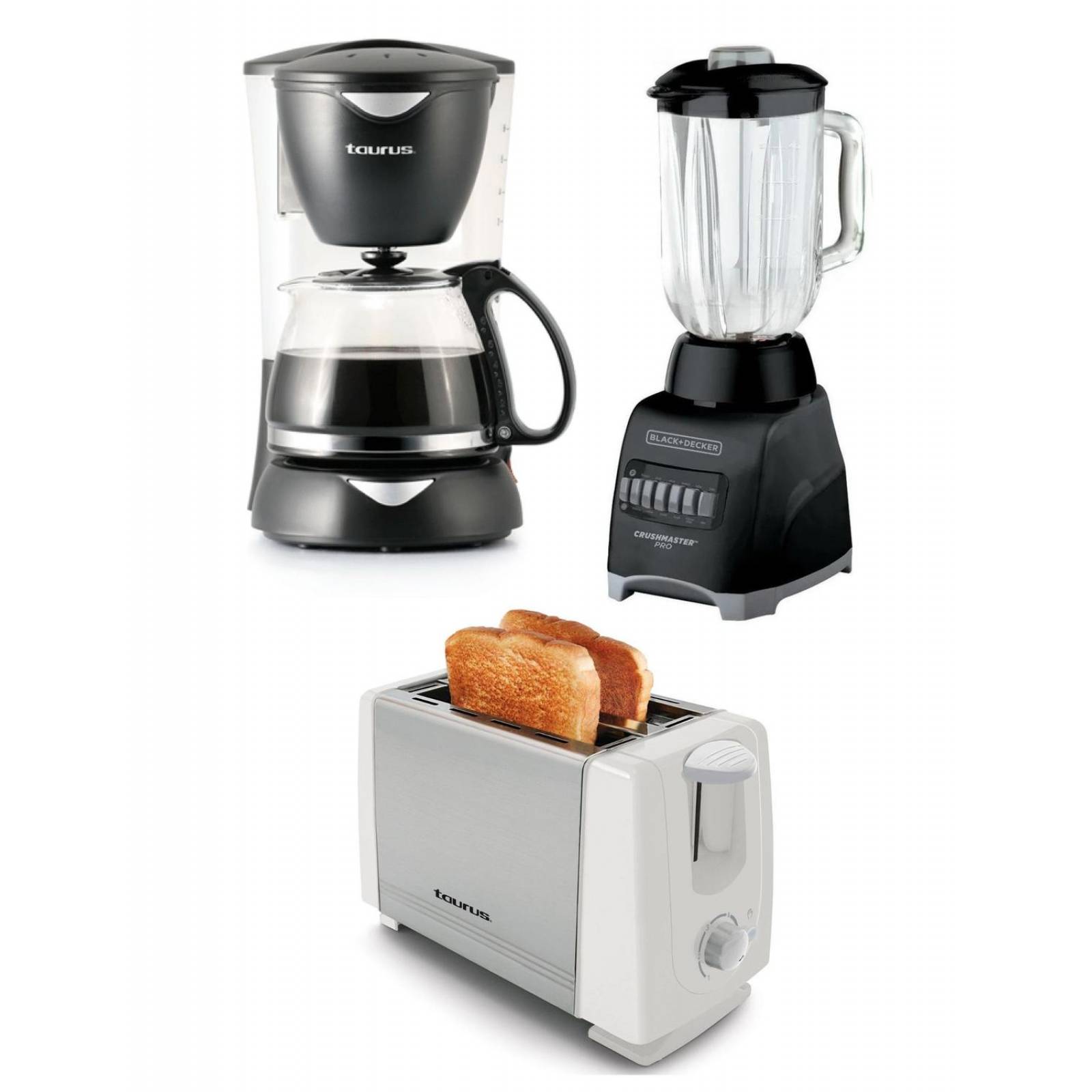 Combo Tostador + Licuadora + Cafetera Desayuno
