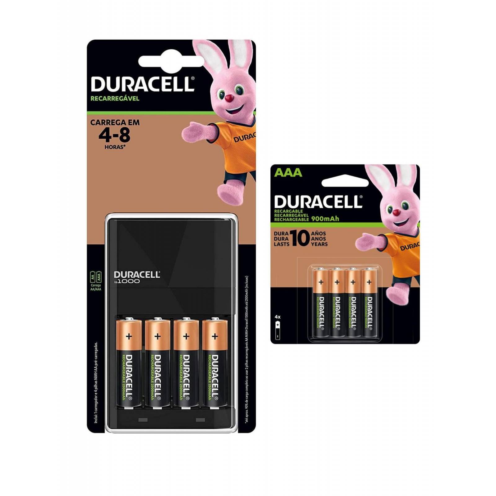 Cargador Pilas Recargables Duracell Aa Aaa Con 4 'pilas Aa