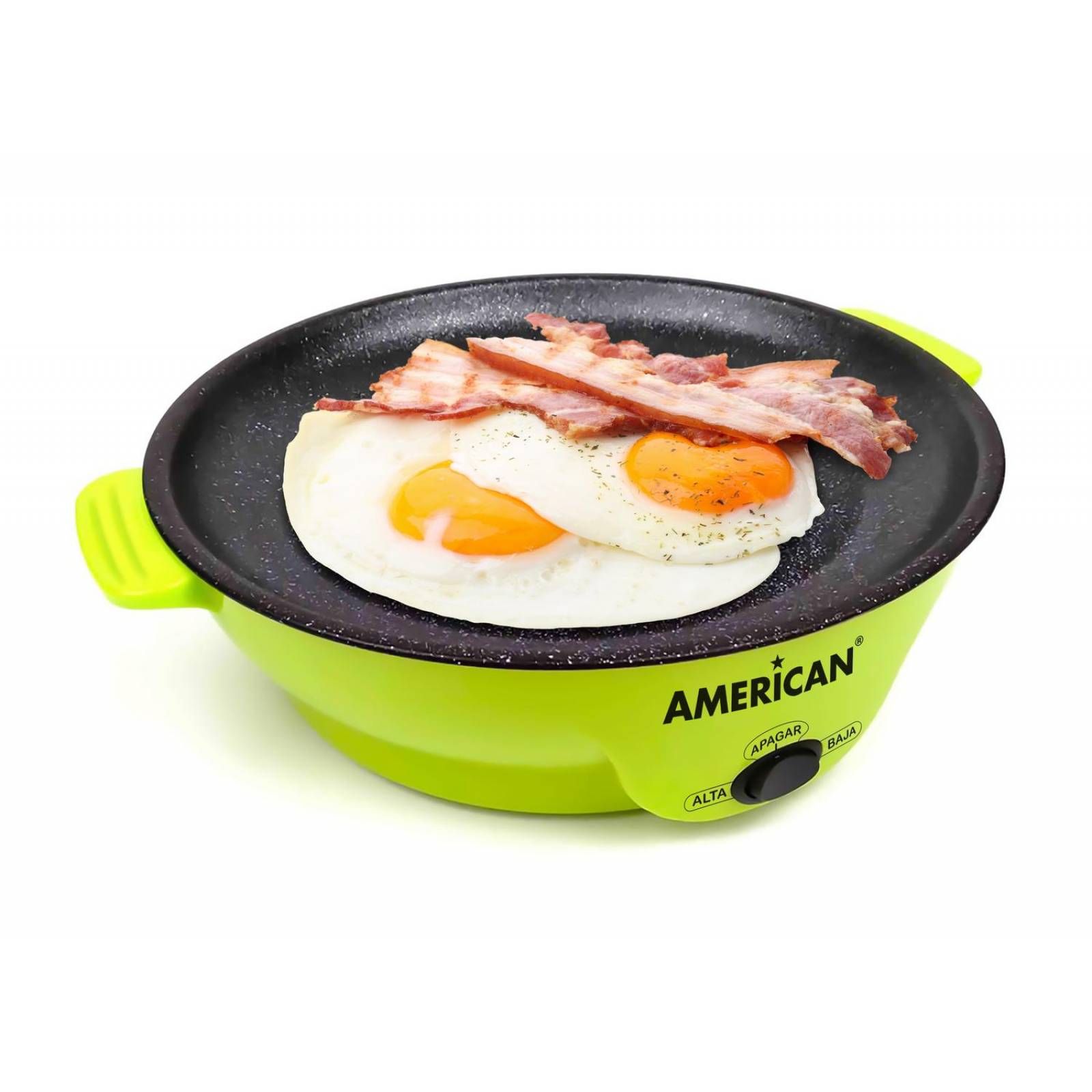 Parrilla Comal Sartén Eléctrico Antiadherente 2 Temp American 6022 