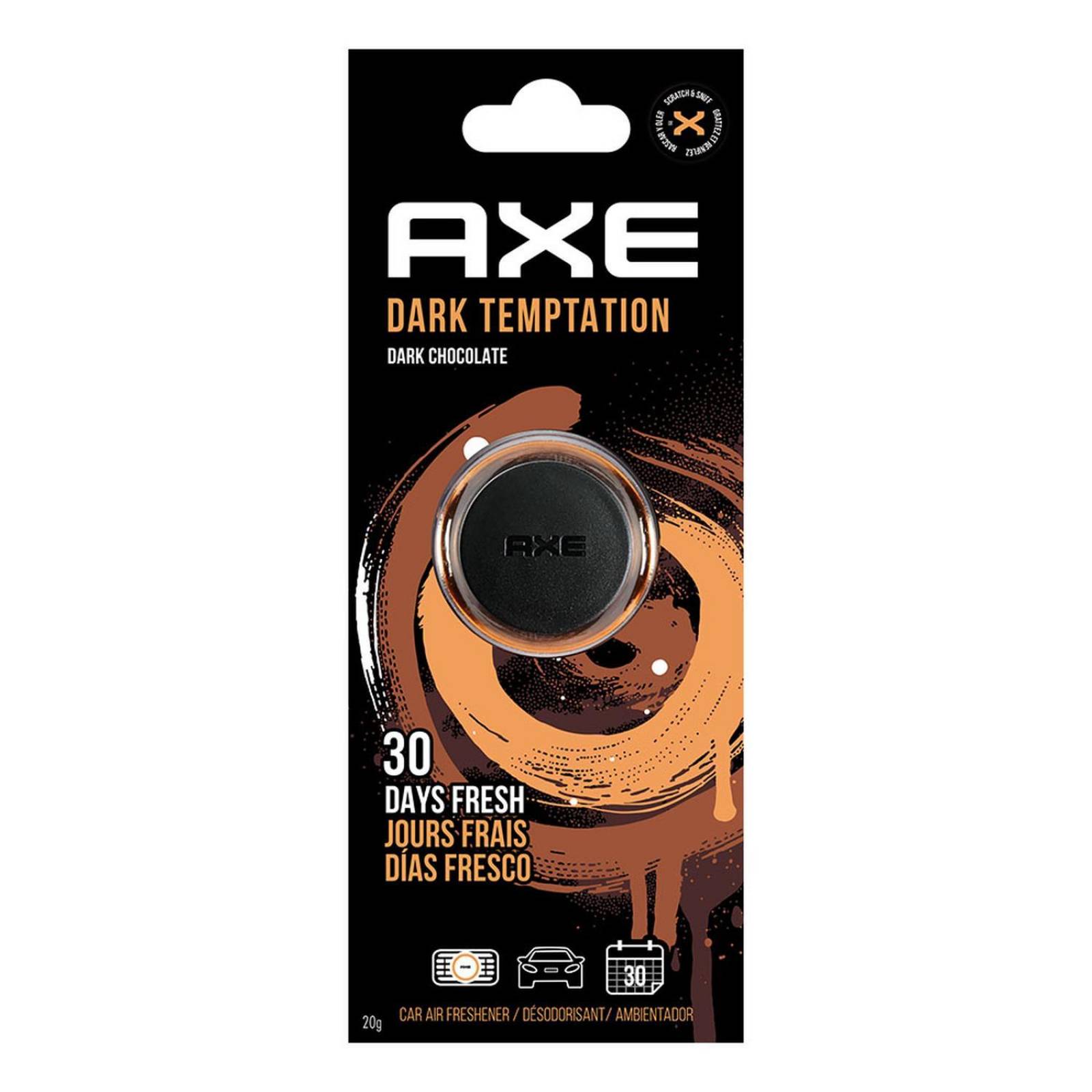 6 Aromatizantes Para Coche Axe Aroma Chocolate Fresco 