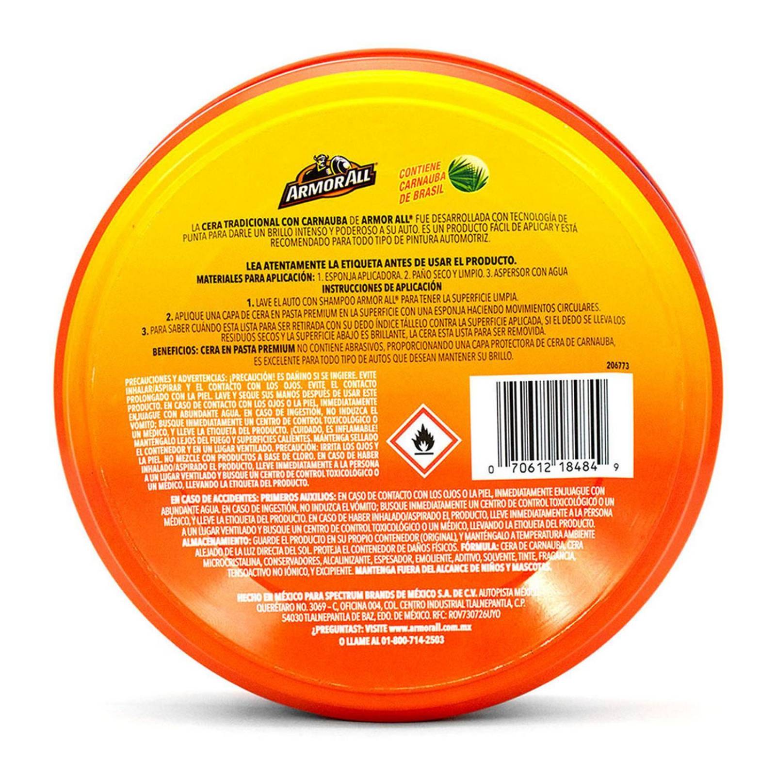 12 Cera Premium Armor All Para Carroceria Ultra Brillo 200g 