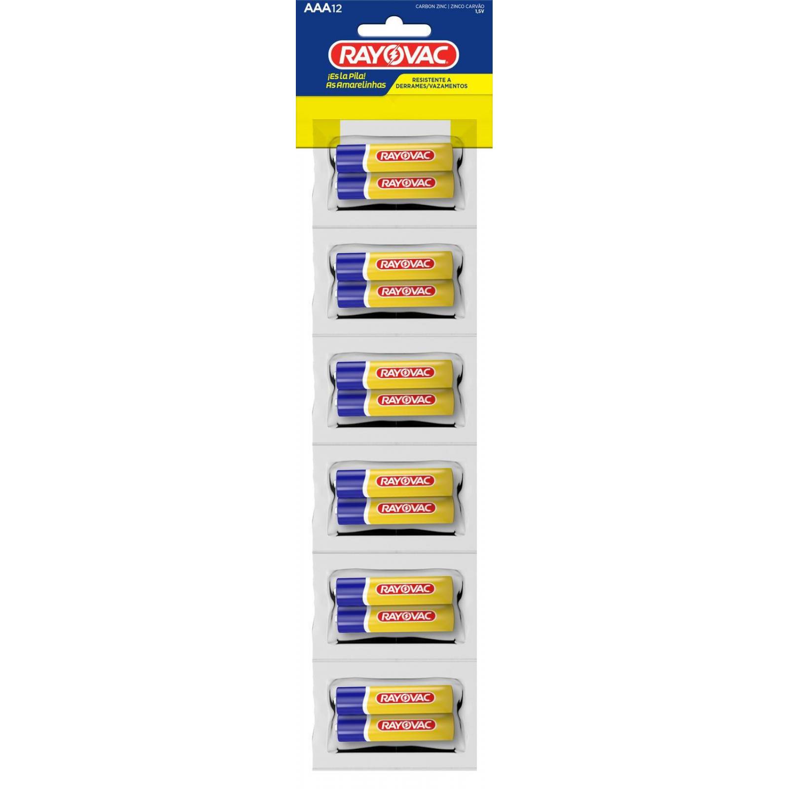 Pila Rayovac Carbon Zinc Aaa Tira Con 144 Unidades 1.5v .