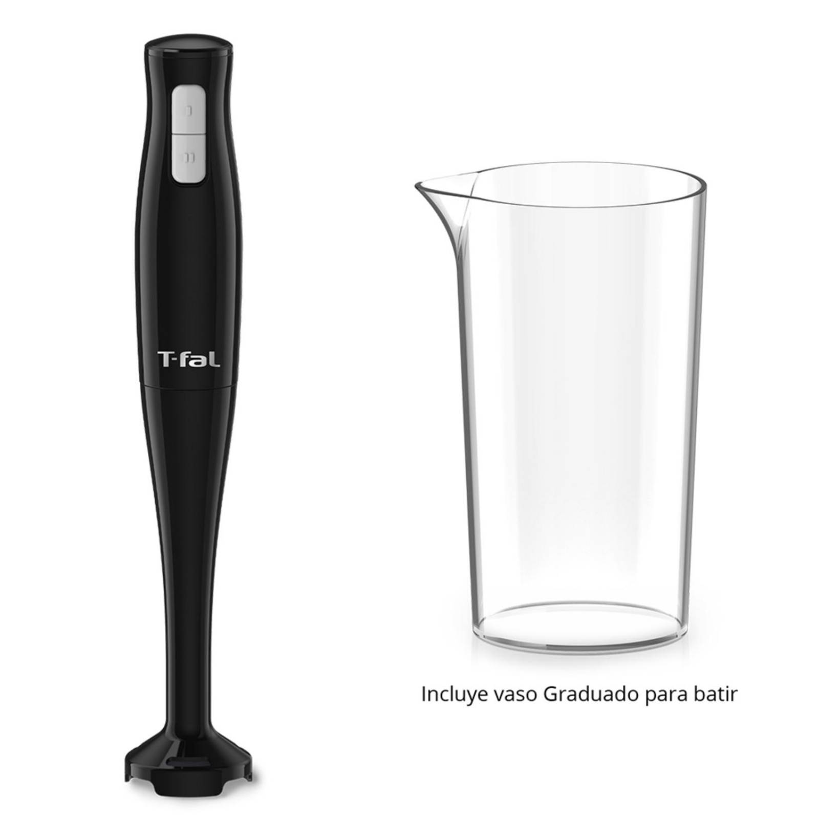 Batidora De Inmersion T-Fal Hb2b18mx 2 Vel Turbo Negro