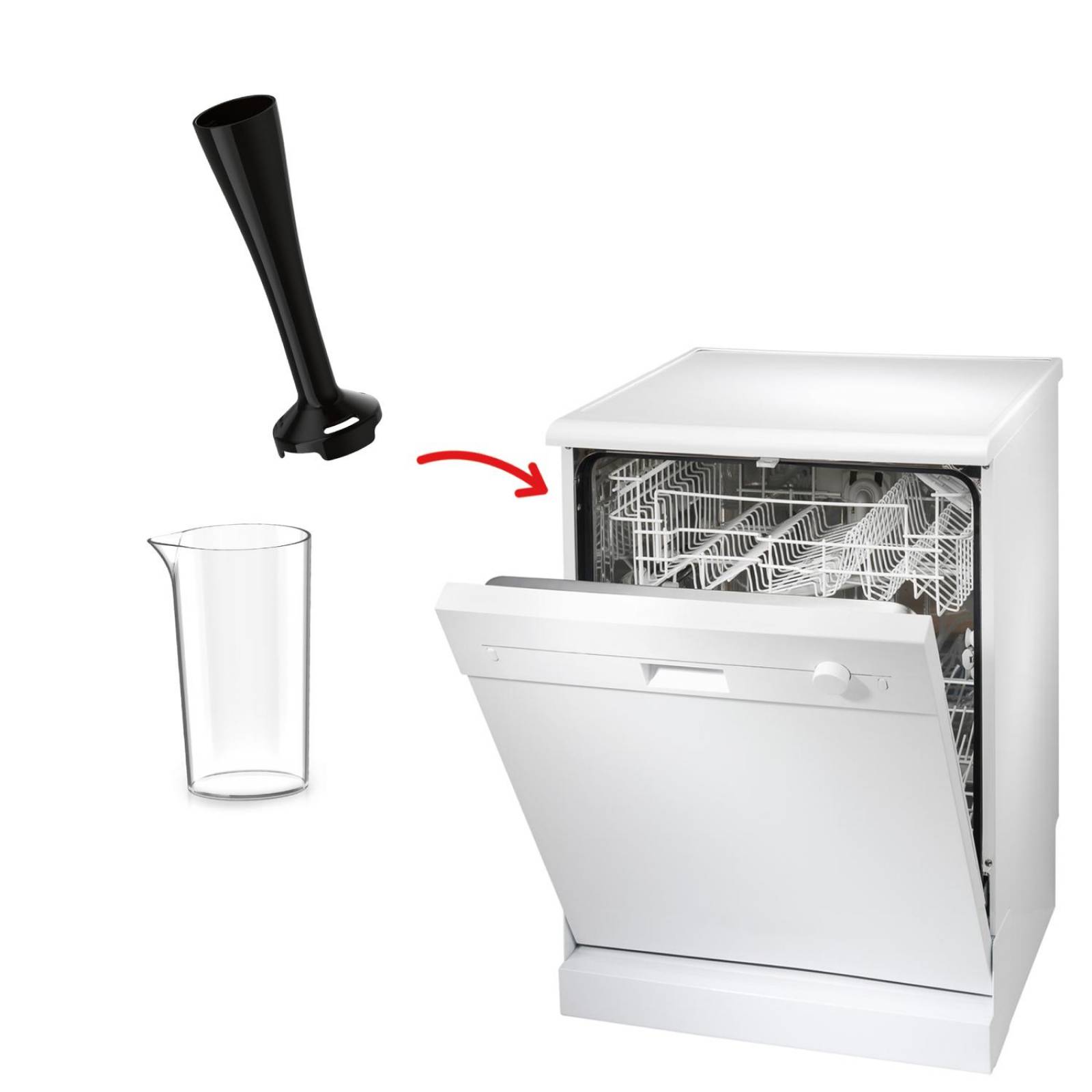 Batidora De Inmersion T-Fal Hb2b18mx 2 Vel Turbo Negro