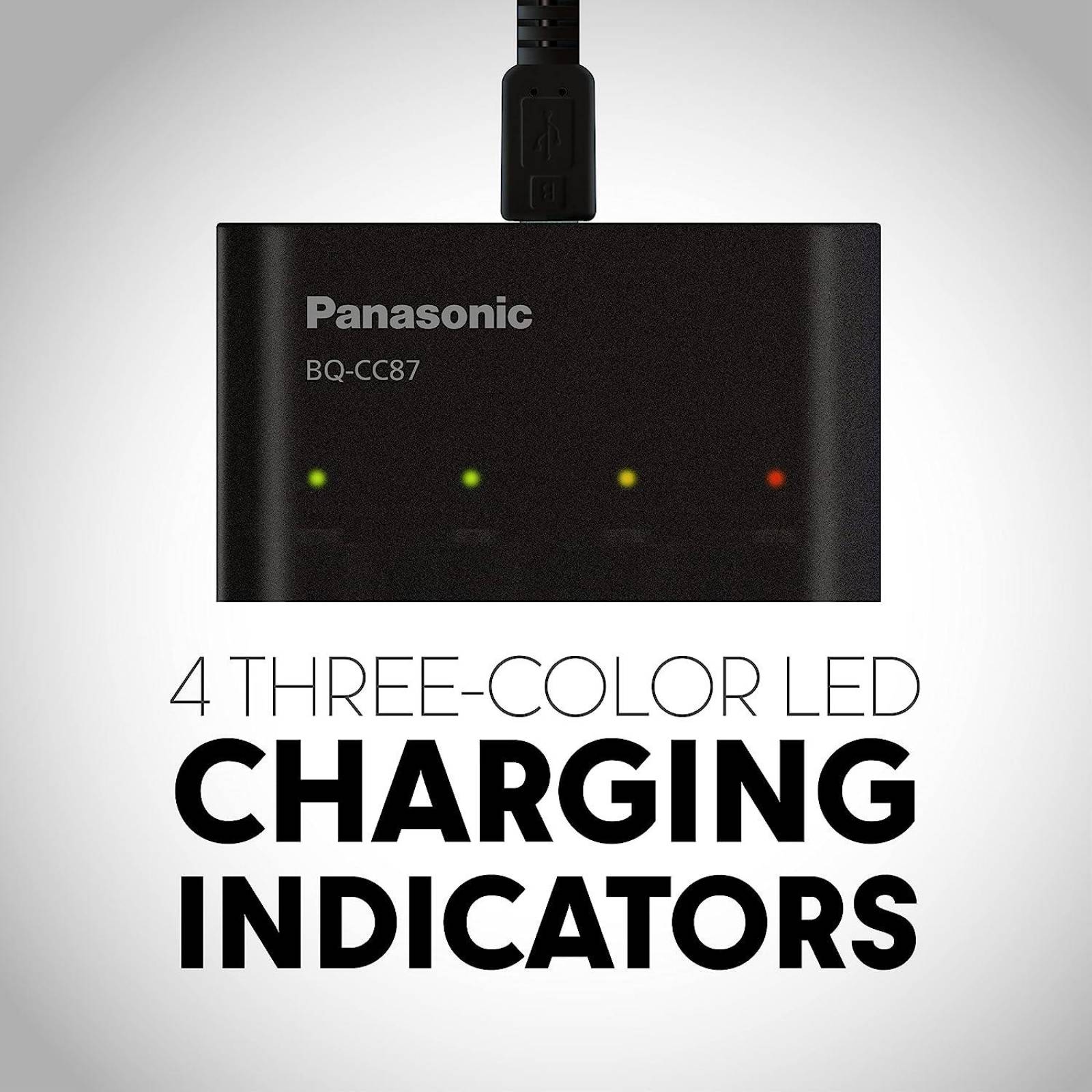 Cargador Pilas Panasonic Bq-Cc87 Eneloop Aa-Aaa