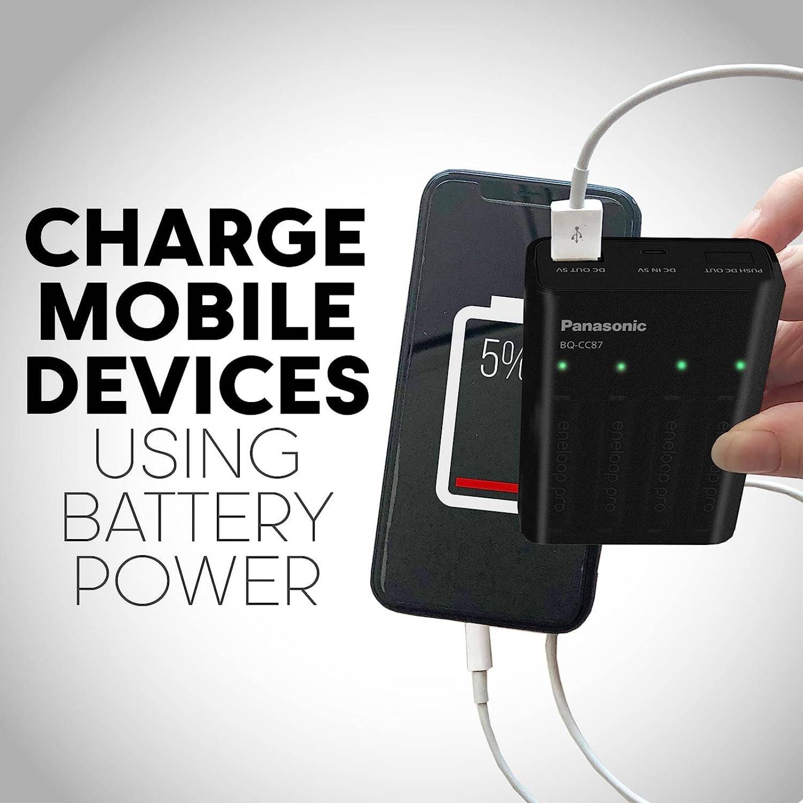 Cargador Pilas Panasonic Bq-Cc87 Eneloop Aa-Aaa