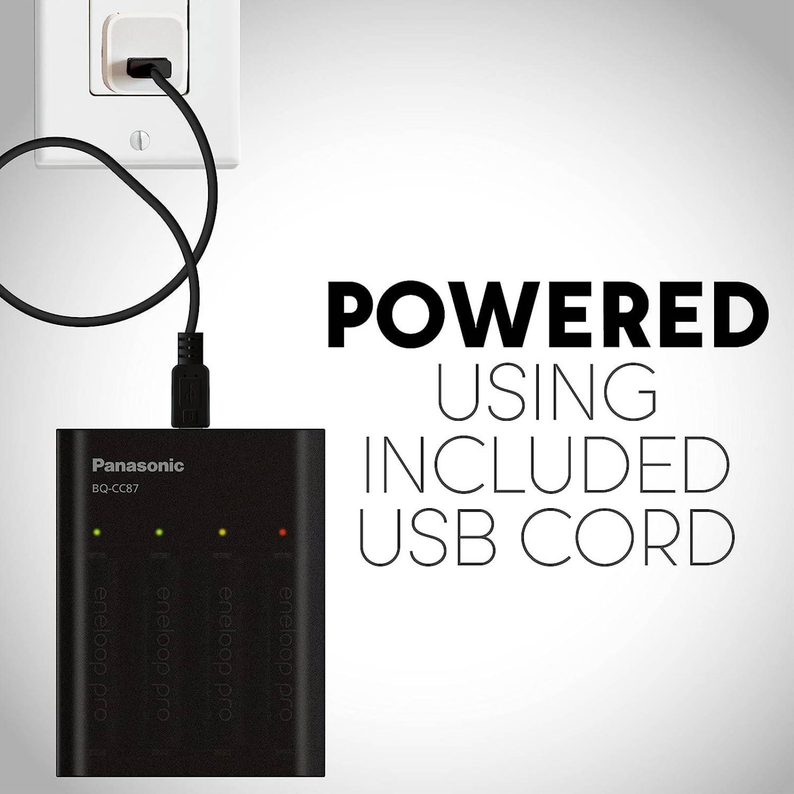 Cargador Pilas Panasonic Bq-Cc87 Eneloop Aa-Aaa