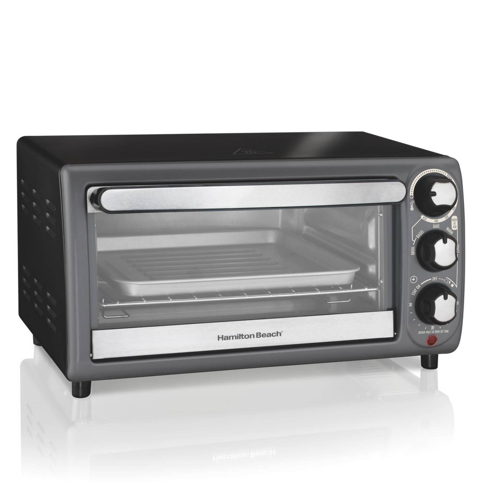 Horno Tostador Hamilton Beach 31148f 4 Rebanadas Negro Gris 