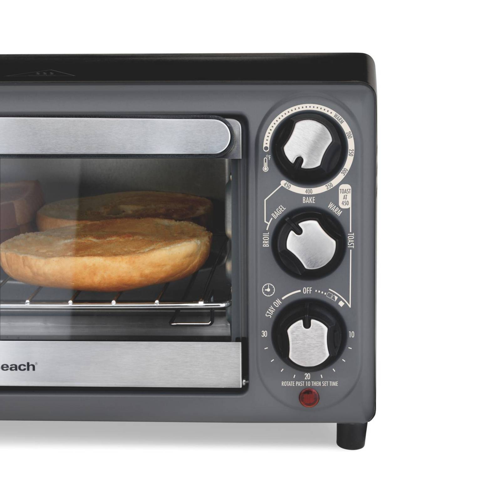Horno Tostador Hamilton Beach 31148f 4 Rebanadas Negro Gris 