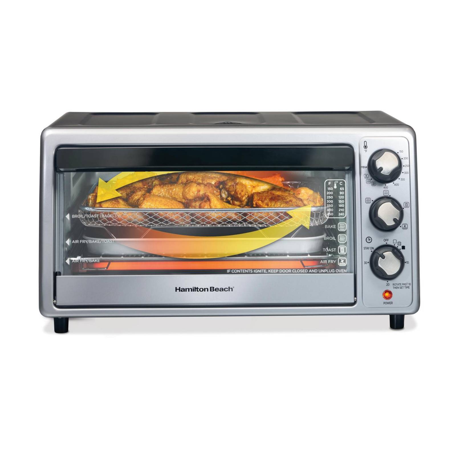 Hamilton Beach Horno tostador Sure-Crisp con freidor con aire :  : Hogar y Cocina