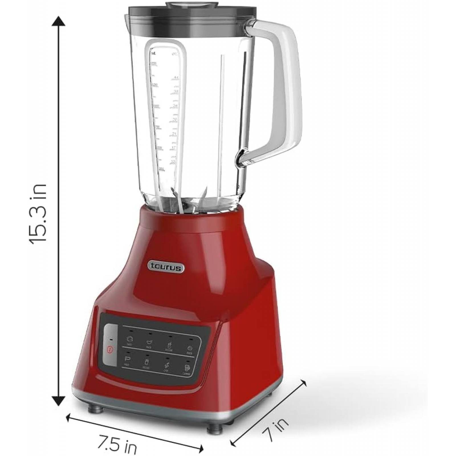 Licuadora Taurus Grandeur Touch Iq Vaso De Vidrio 1.5 Lt 