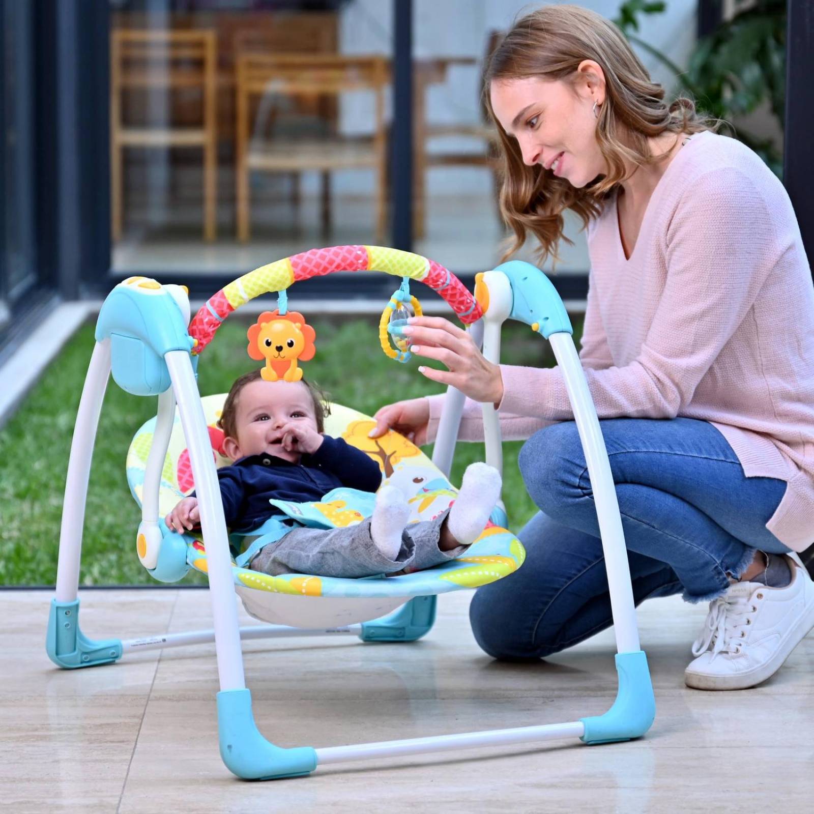 Silla Mecedora Columpio Para Bebe Prinsel Animalitos 8515 