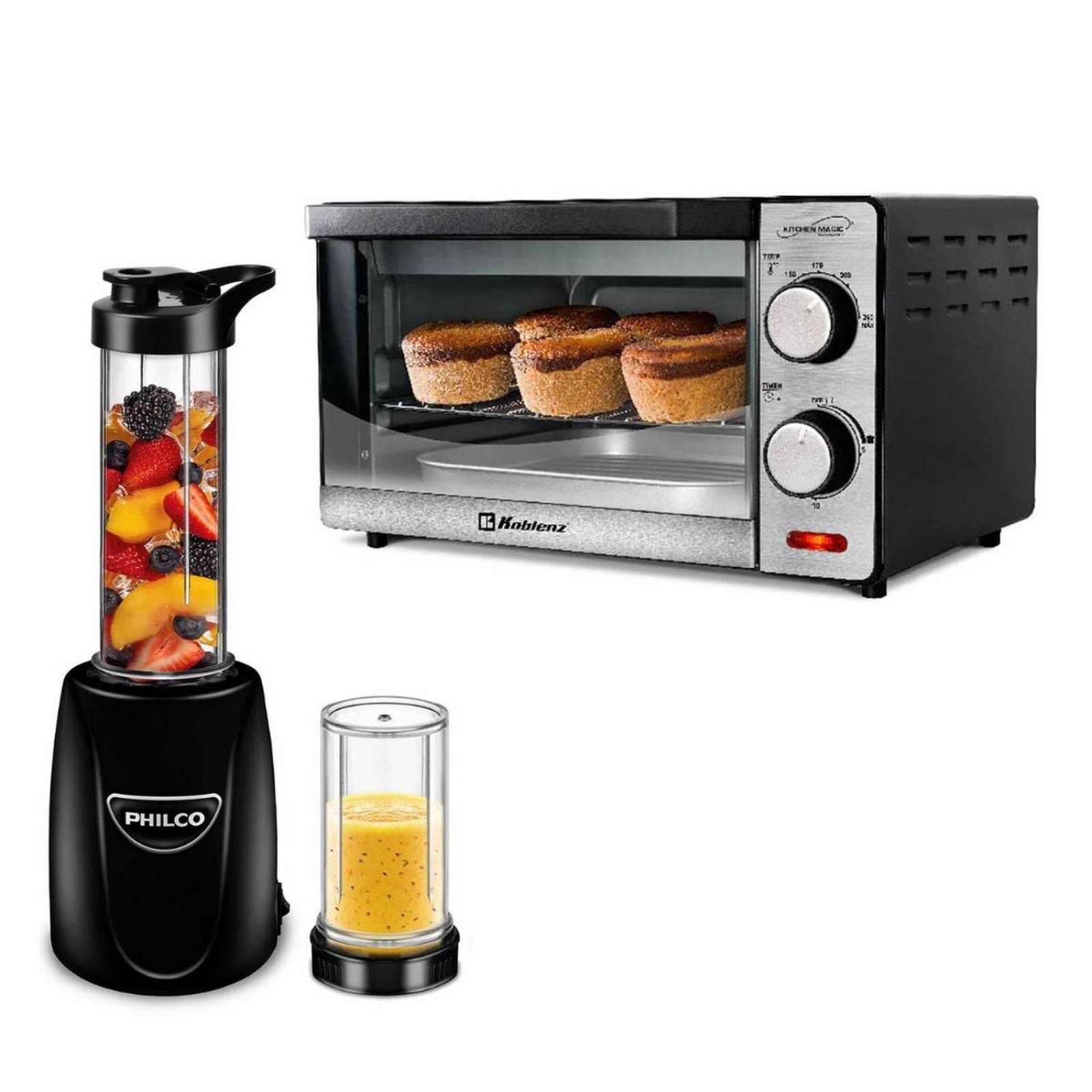 Combo Horno Electrico Doméstico Y Nutri Procesador 