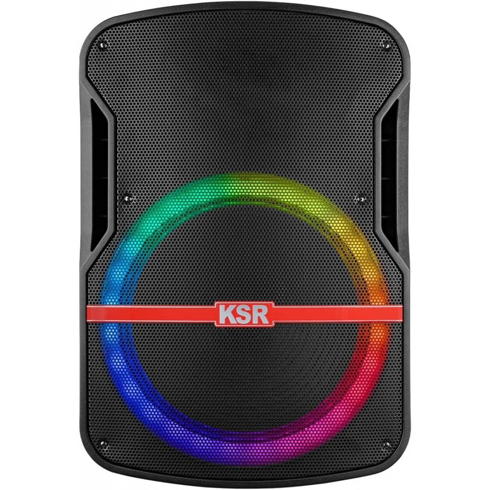 Bafle Bocina Recargable Kaiser 15 Plg Tripie Microfono Leds Msa7515 