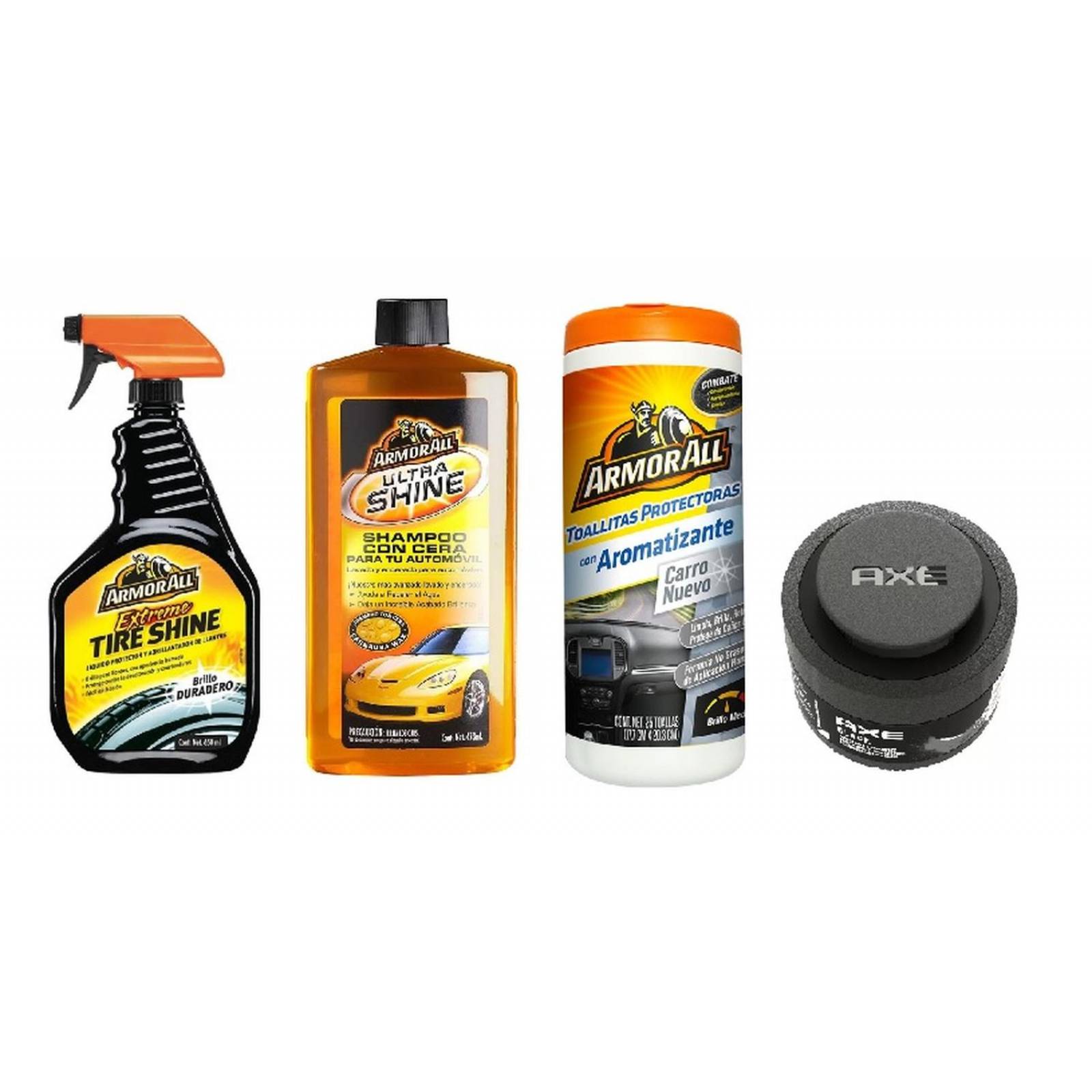 Kit Limpieza Coche Espuma + Toallas + Aromat +Shampoo Armor All 