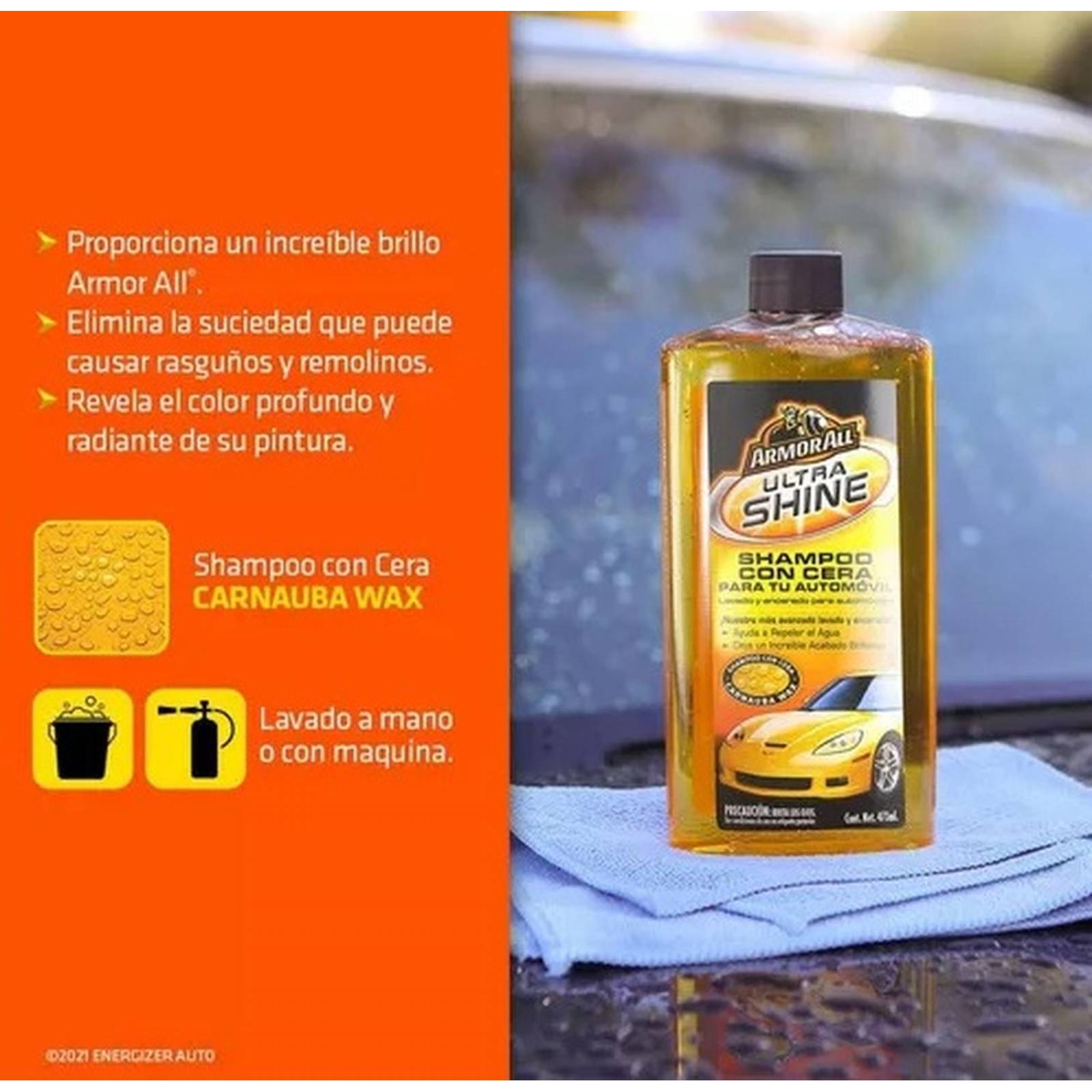 Kit Limpieza Coche Espuma + Toallas + Aromat +Shampoo Armor All 