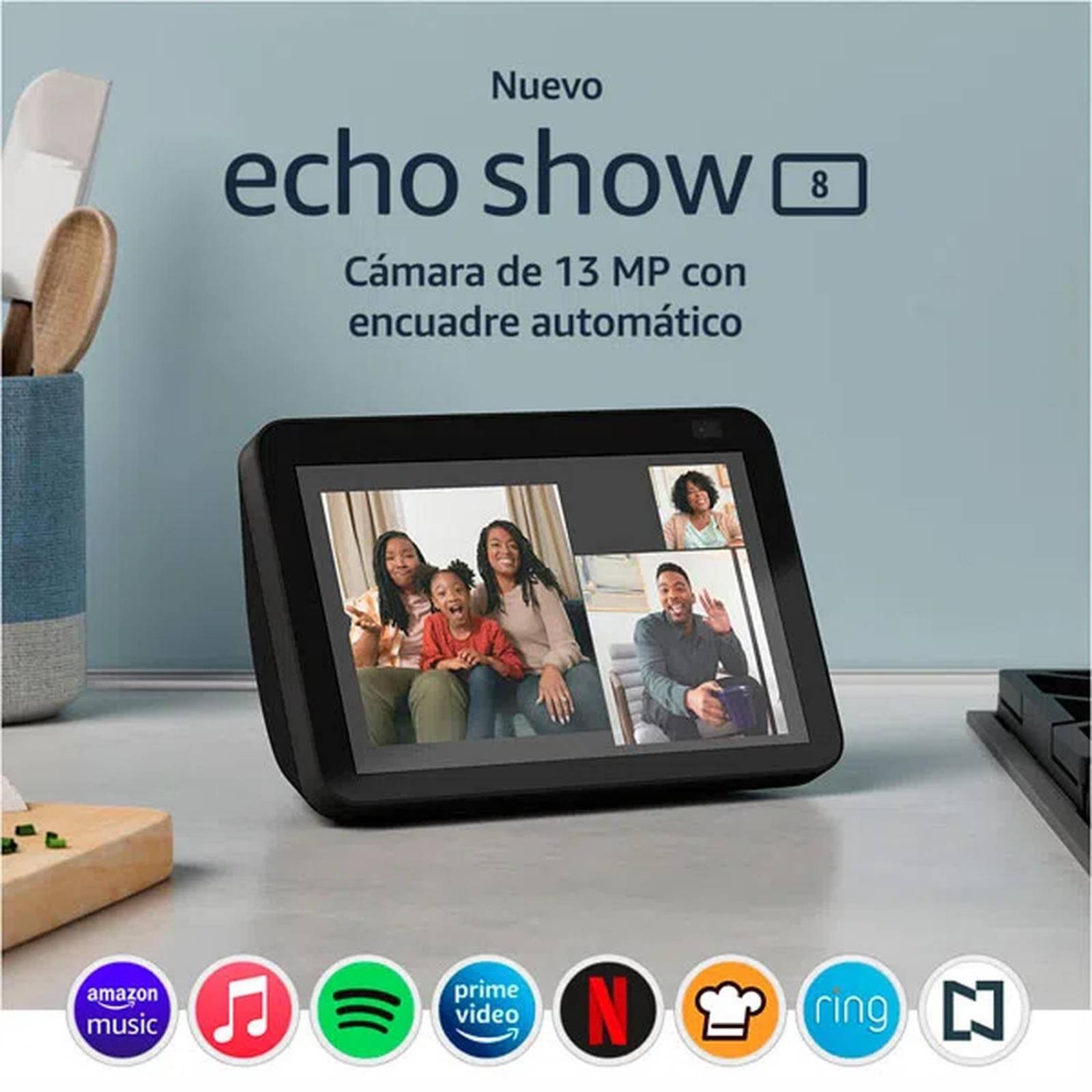 Bocina Alexa Echo Show 8 B084dcjksl 2nd Gen Con Pantalla Inteligente 8 Pul Charoal 