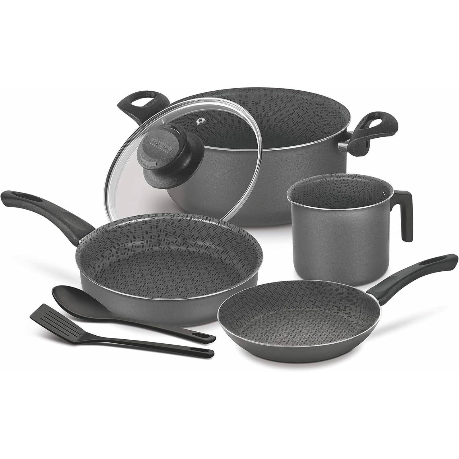 BATERIA DE COCINA TRAMONTINA PARIS ANTIADHERENTE 7 PIEZAS 