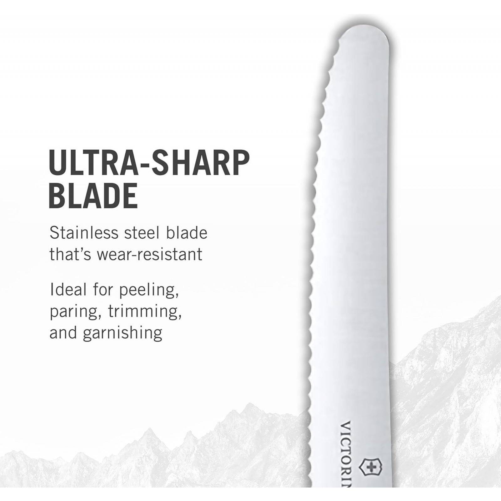 JUEGO DE 6 CUCHILLOS MESA VICTORINOX FILO DENTADO 11CM 