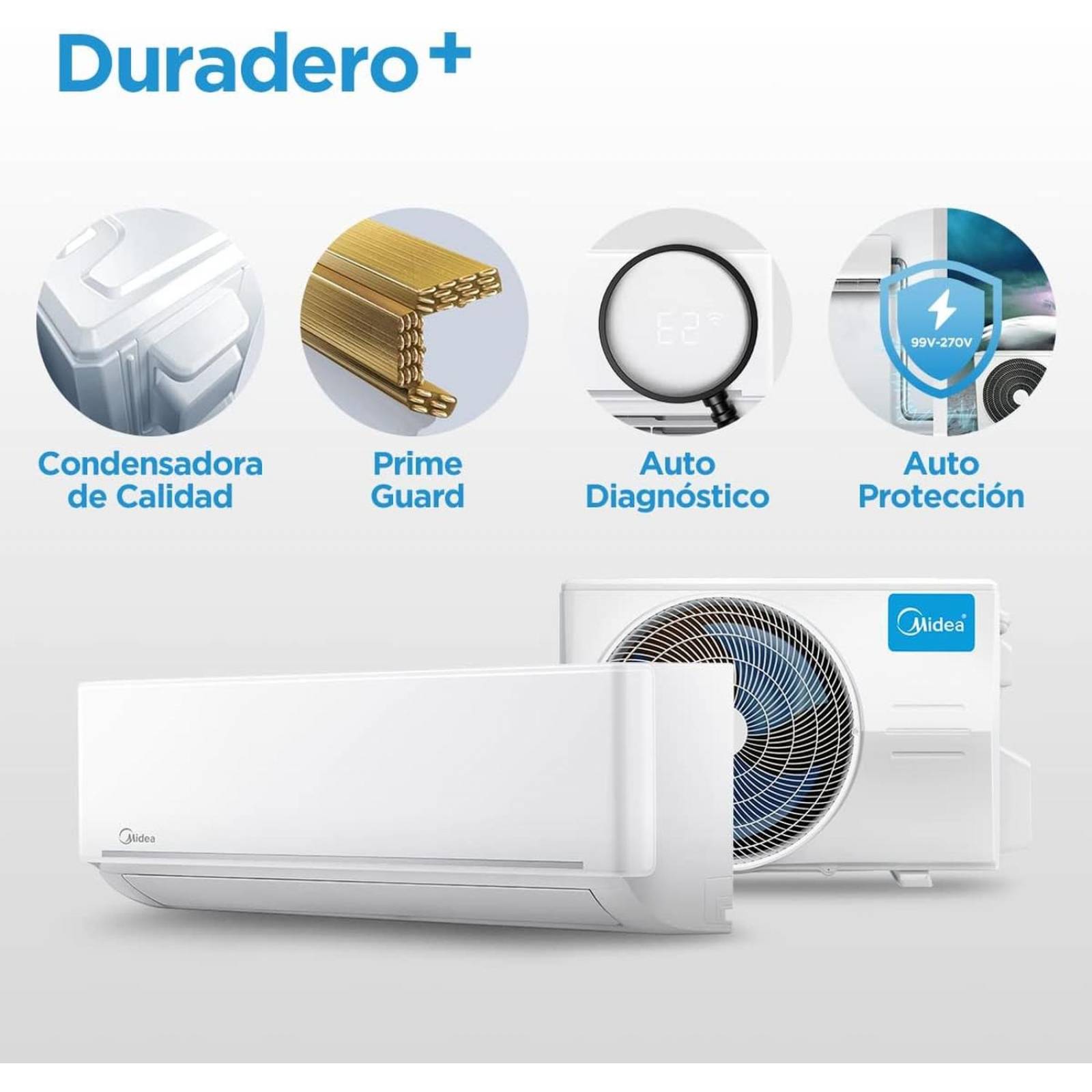 AIRE ACONDICIONADO MIDEA MAS12C2AGR 1 TON SOLO FRIO 220V 