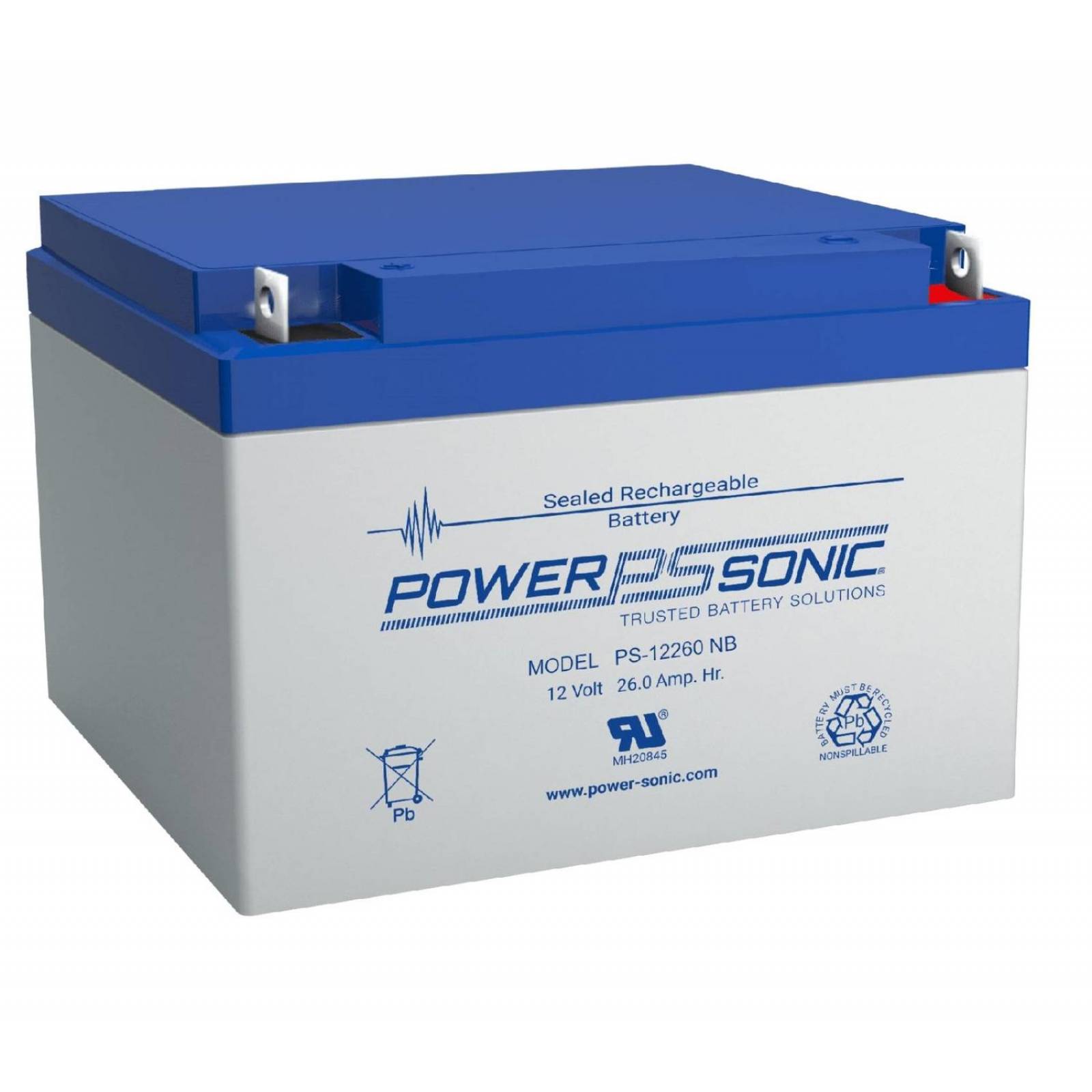 POWER SONIC RESPALDO AGM PS12260 NB 12V 26.0AH 