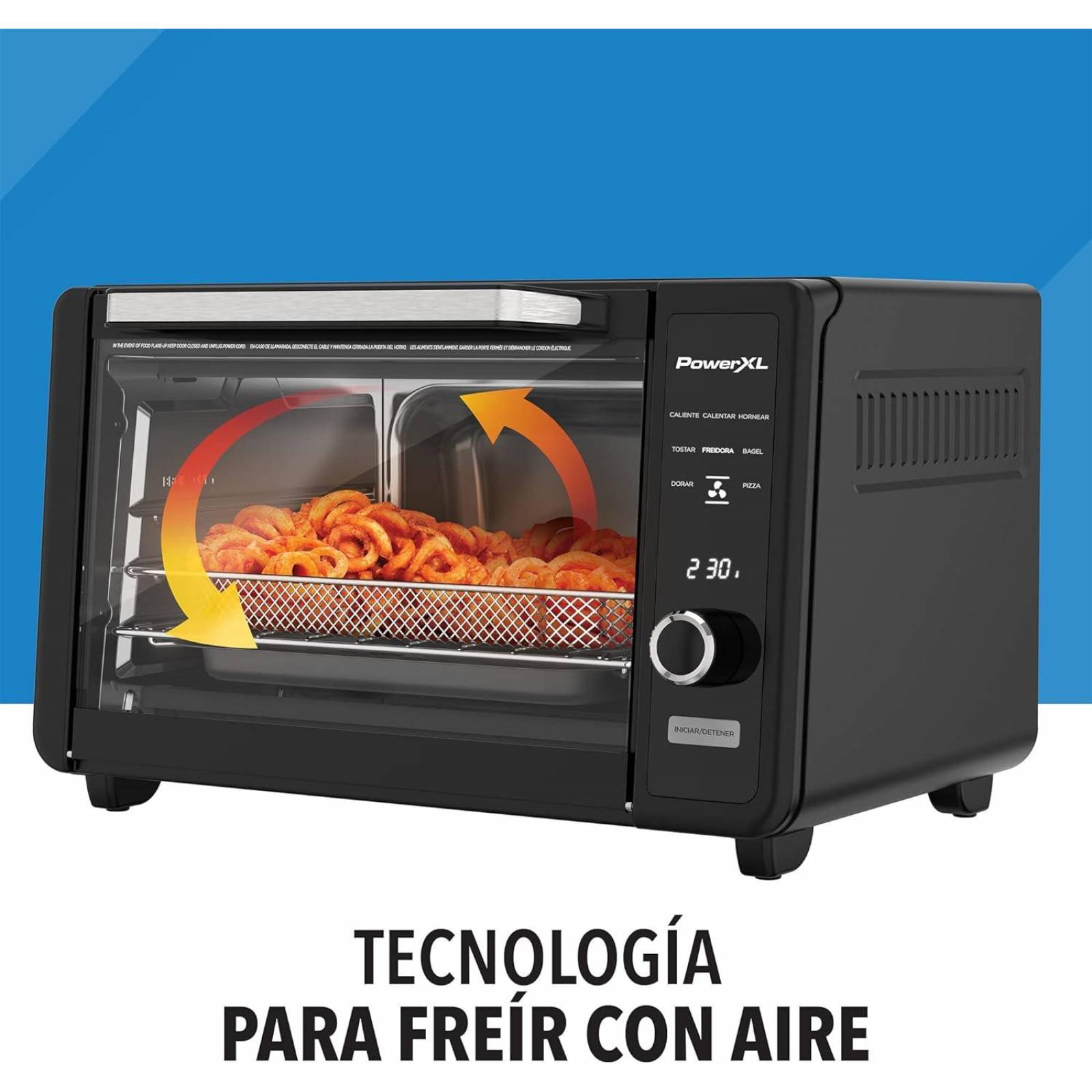 HORNO Y FREIDIRA DE AIRE POWER XL TOD3415B-LA 8 FUNCIONES 