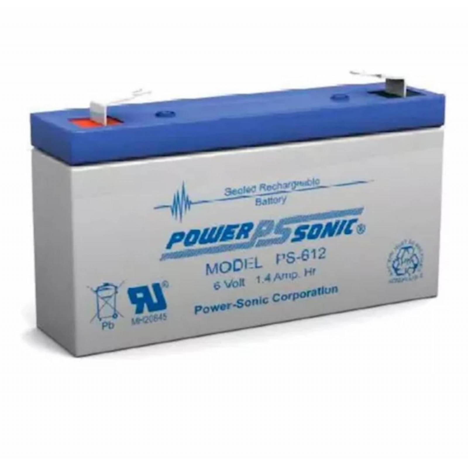 POWER SONIC PS-612 F1 6V 1.4AH BAT RESPALDO REGULADORES 