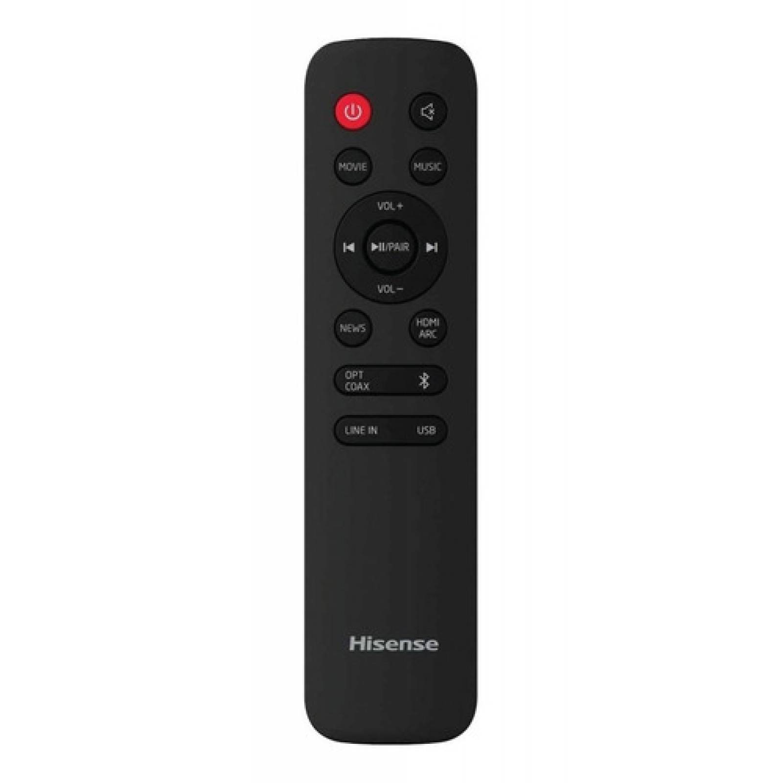 Barra De Sonido Hisense Hs205 2 0 Canales 60 W Usb Hdmi
