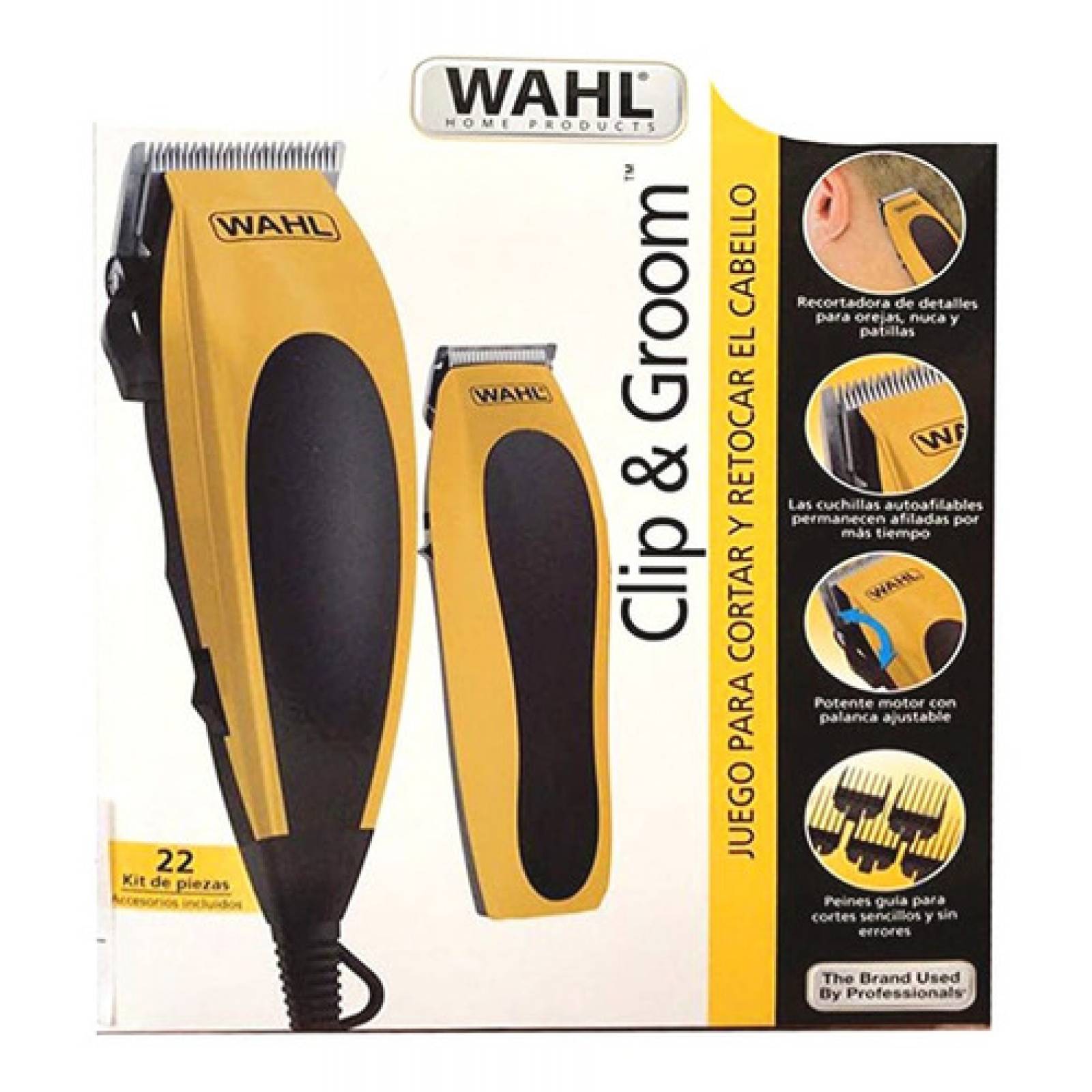 Juego Cortadora Cabello Y Detallalladora Wahl Clip Groom
