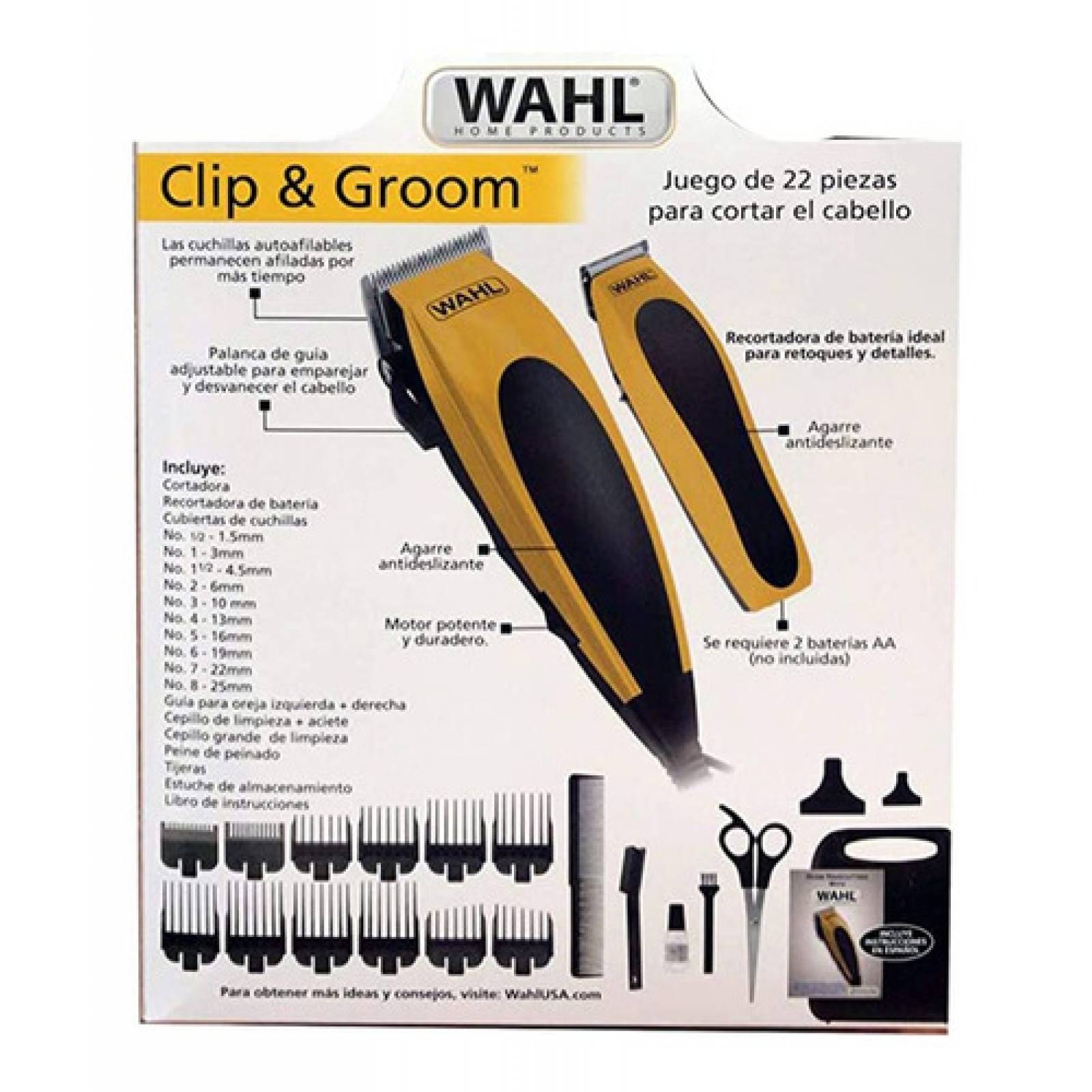 Juego Cortadora Cabello Y Detallalladora Wahl Clip Groom