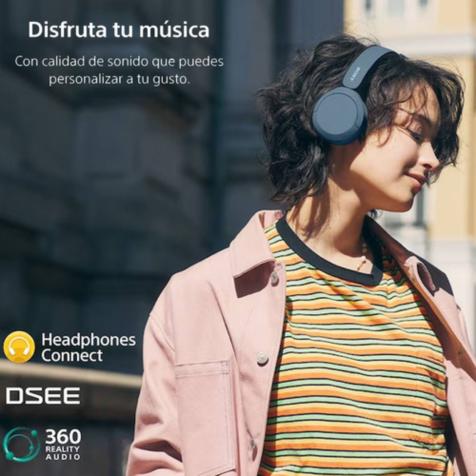 Audífonos De Diadema Inalámbricos Sony Bluetooth Azul